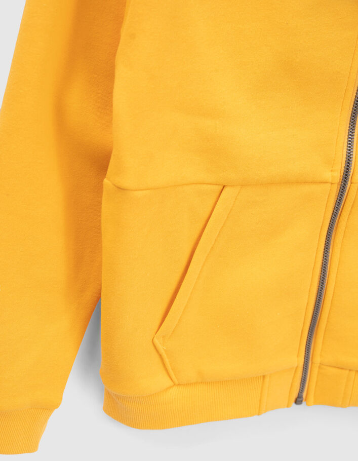 Cardigan jaune message embossé manche garçon