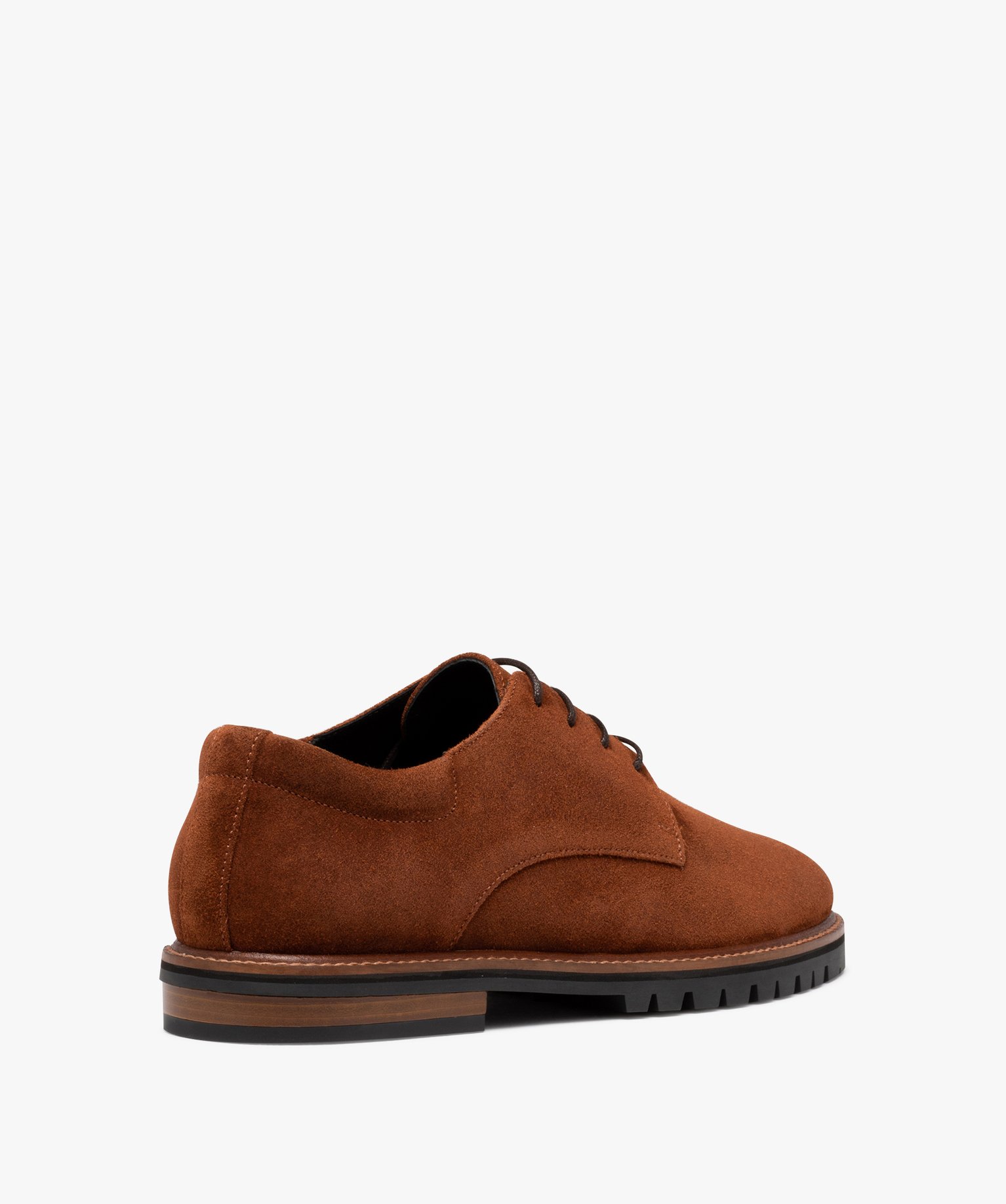 Derbies homme unis dessus cuir - Tanéo marron | GEMO
