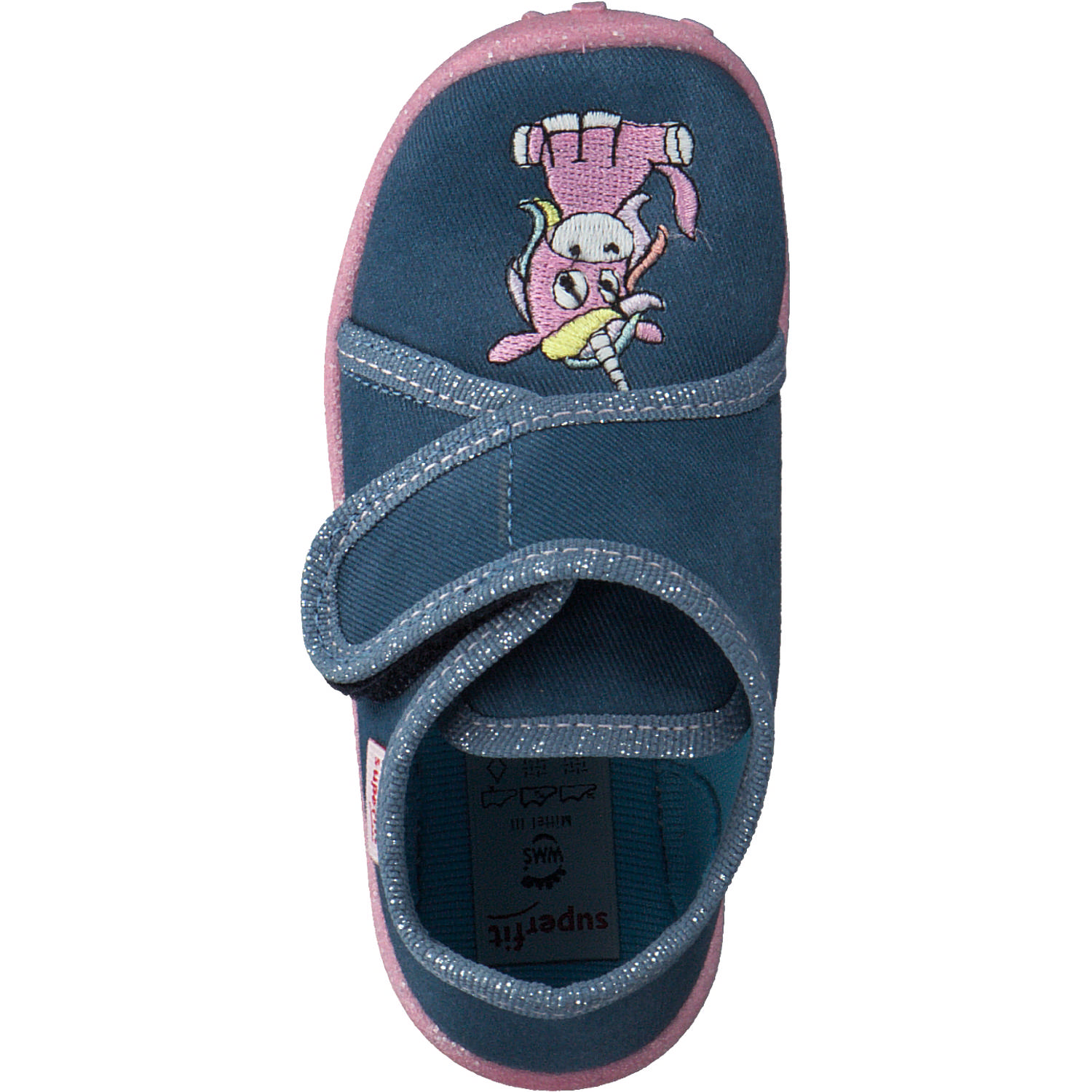Superfit SPOTTY 09254 W, Hausschuhe, Kinder, Dunkelblau/Rosa