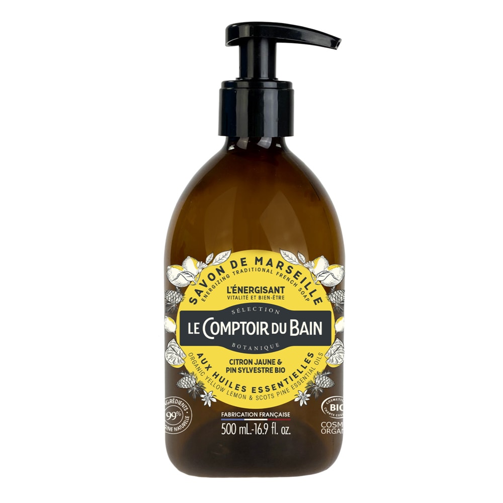 le comptoir du bain Savon de Marseille bio L'Energisant 500ml Savon de Marseille Bio