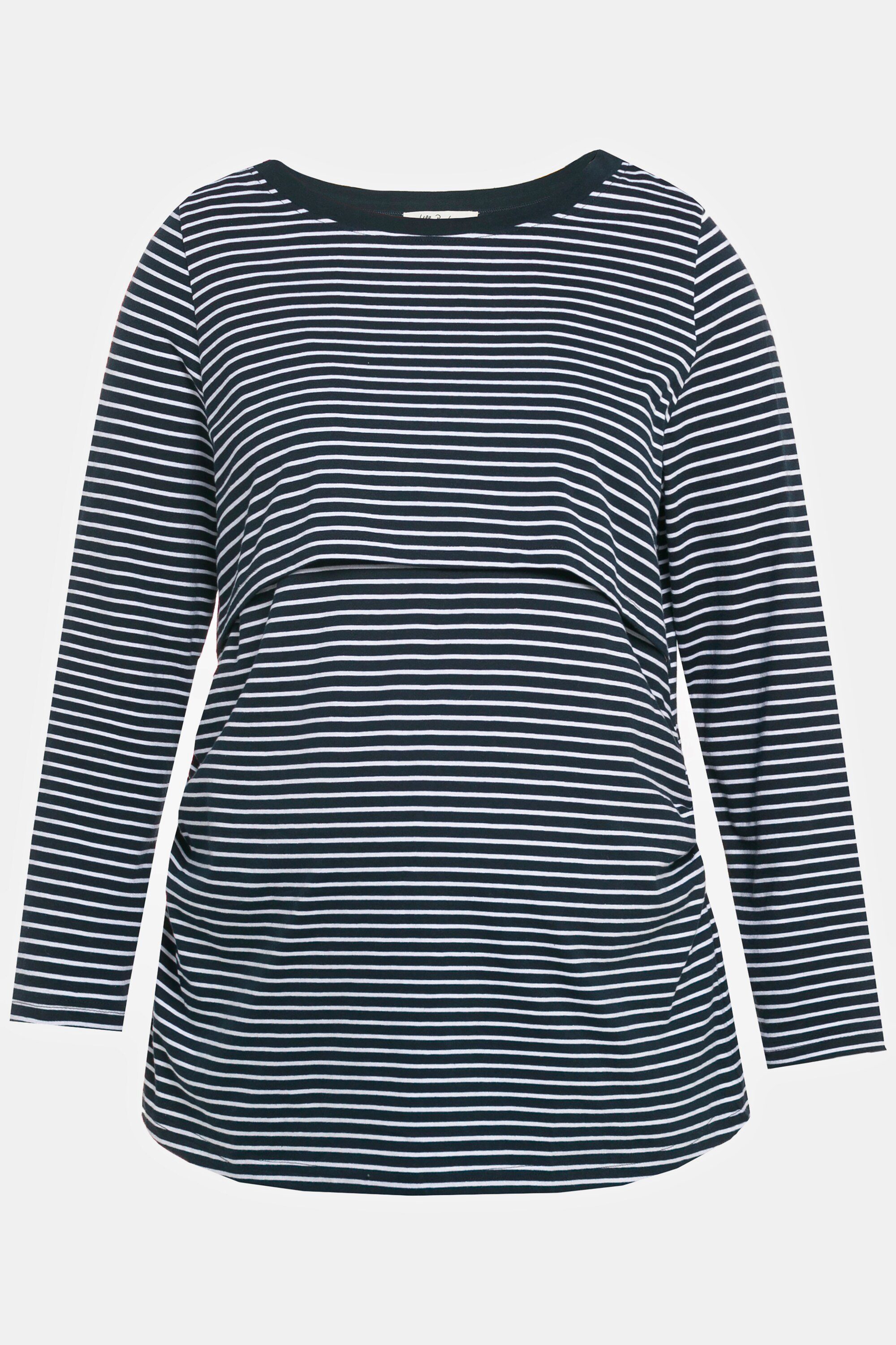 Ulla Popken Umstandspyjama Bellieva-Pyjama Stillfunktion 3/4-Arm Biobaumwolle