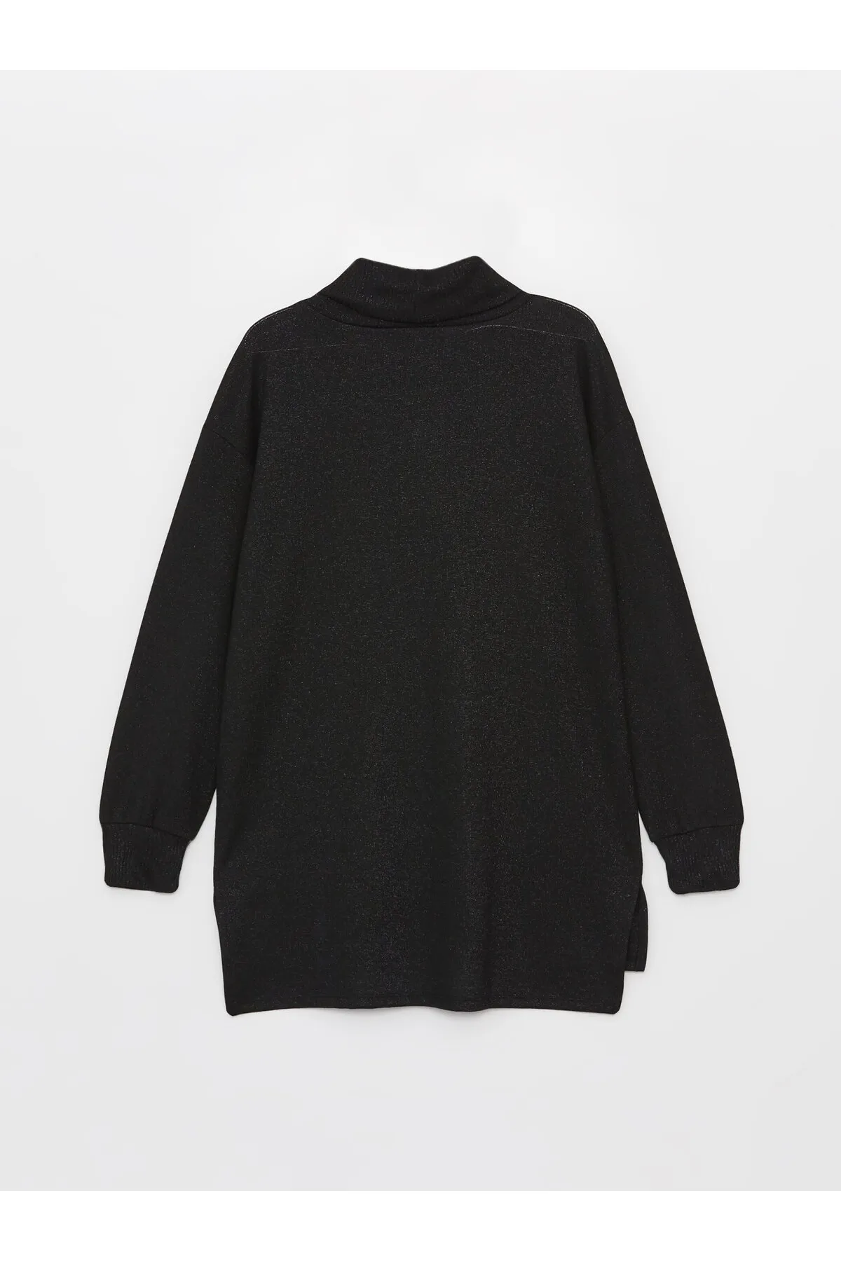 LC Waikiki  Rollkragenpullover, einfarbig, langärmlig, übergroße Damen-Tunika