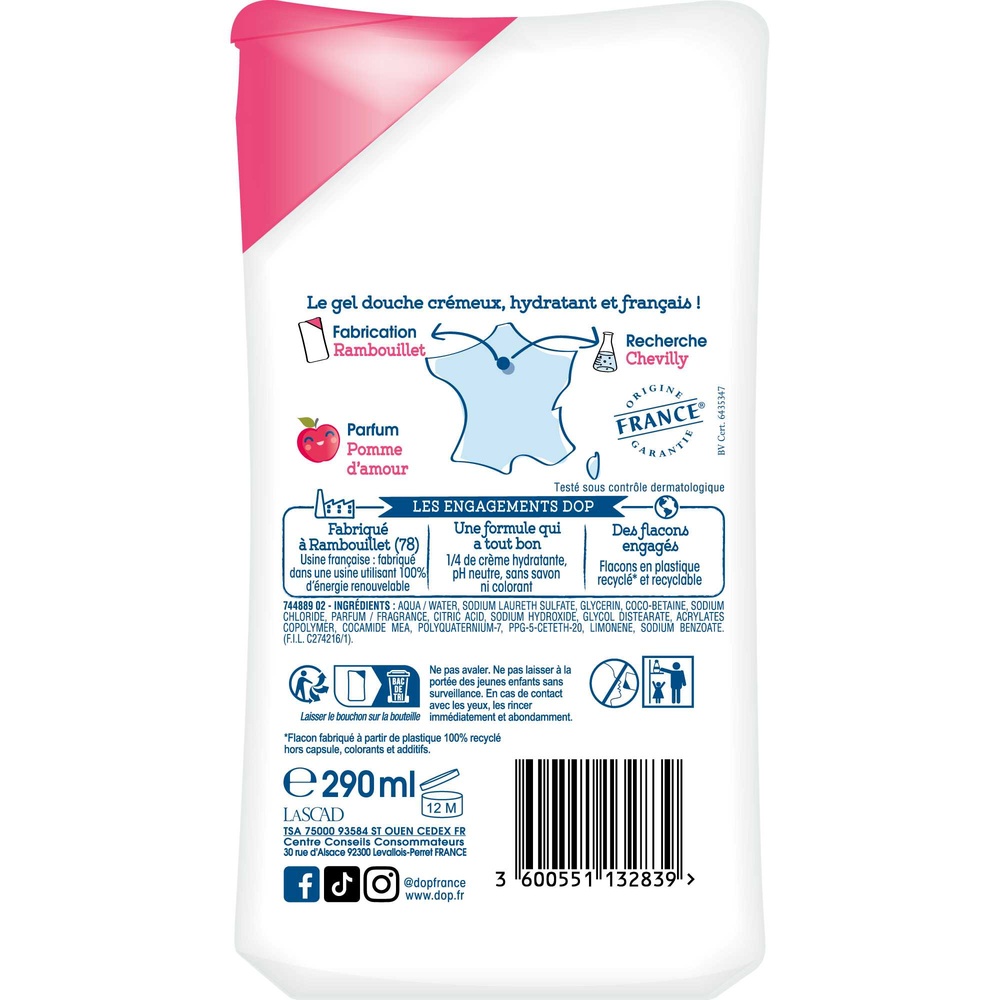 DOP Dop Douche Douceur d'Enfance Pomme d'Amour 290ml Gel douche
