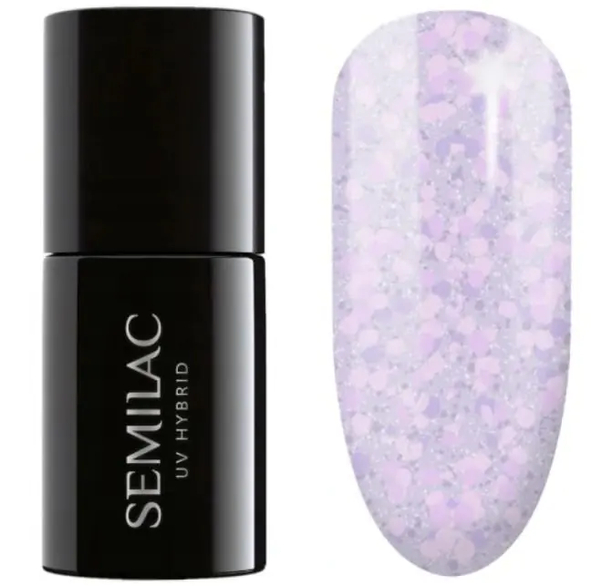 Semilac UV Hybrid Βερνίκι Νυχιών, 492 Icy Lavender Bliss