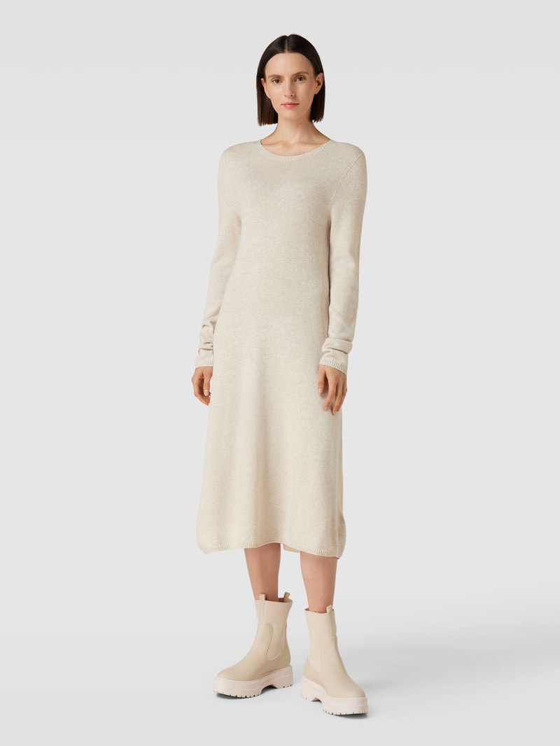 Strickkleid mit Rundhalsausschnitt in offwhite