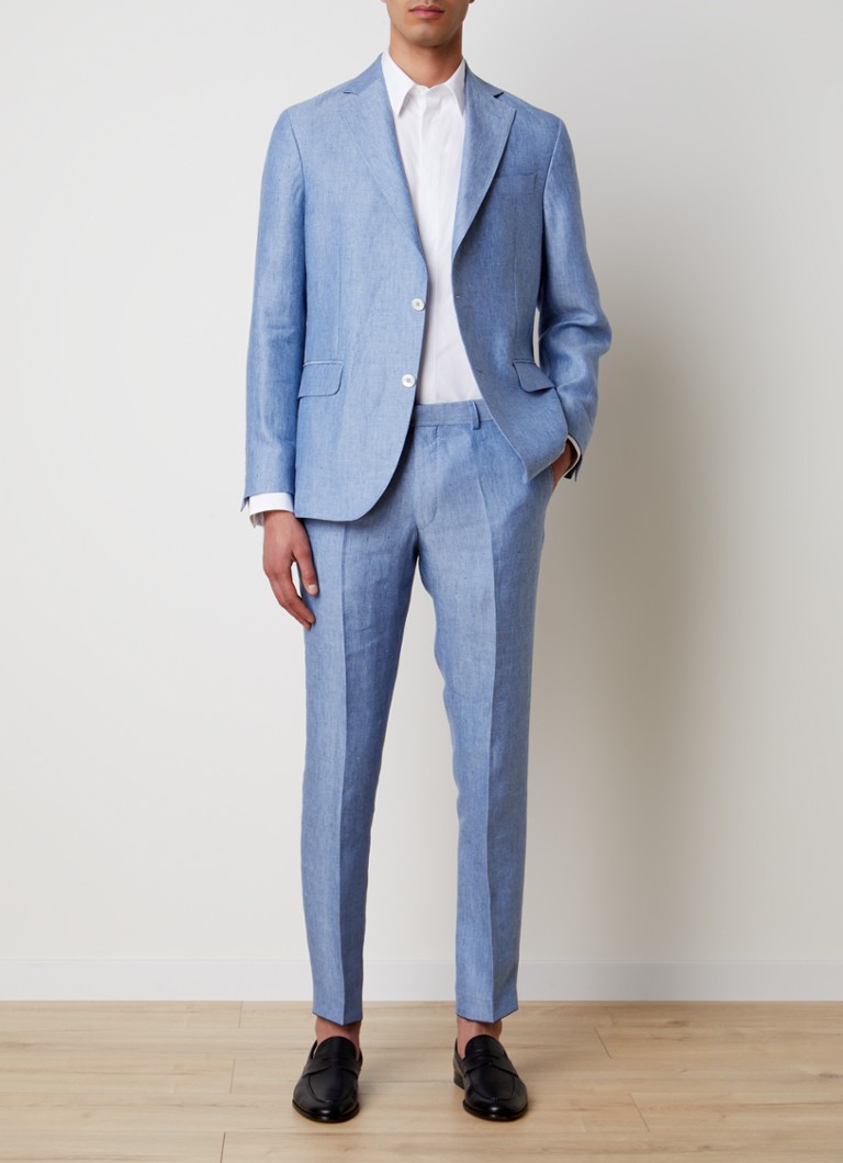 Oscar Jacobson  Denz slim fit pantalon met steekzakken