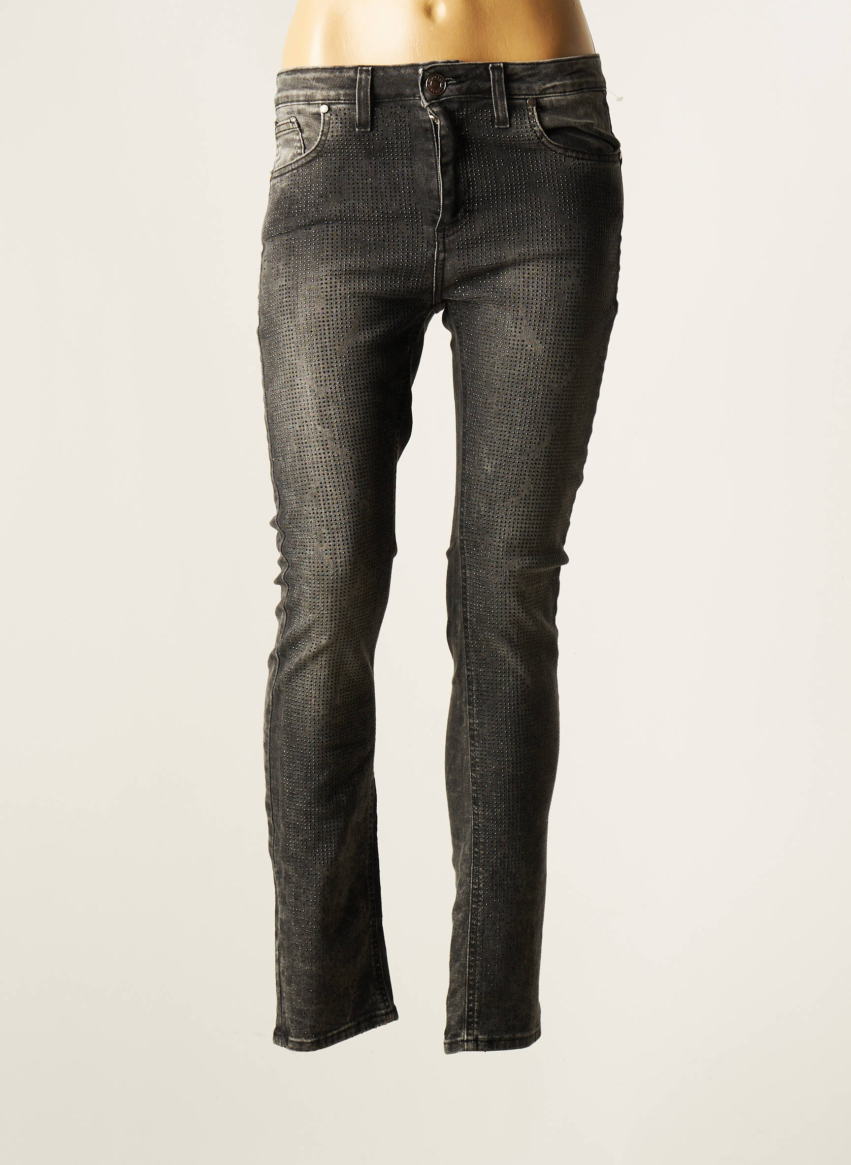 Astrid Black Label Jeans Skinny Femme couleur gris