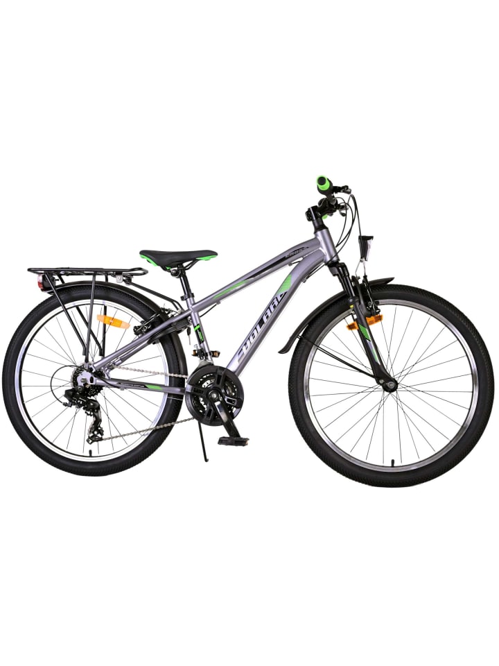 Volare Kinderfahrrad Cross für Jungen 24 Zoll Kinderrad in Grau, 18 Gänge 8 Jahre günstig kaufen onesize