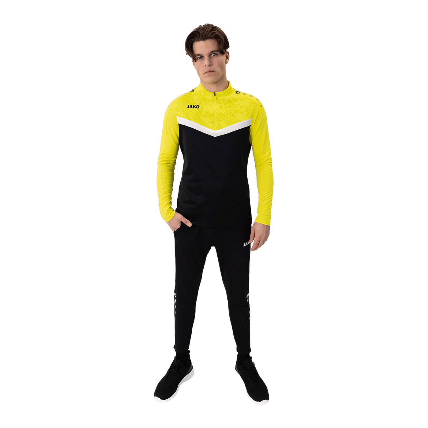 JAKO Iconic HalfZip Sweatshirt Schwarz F808