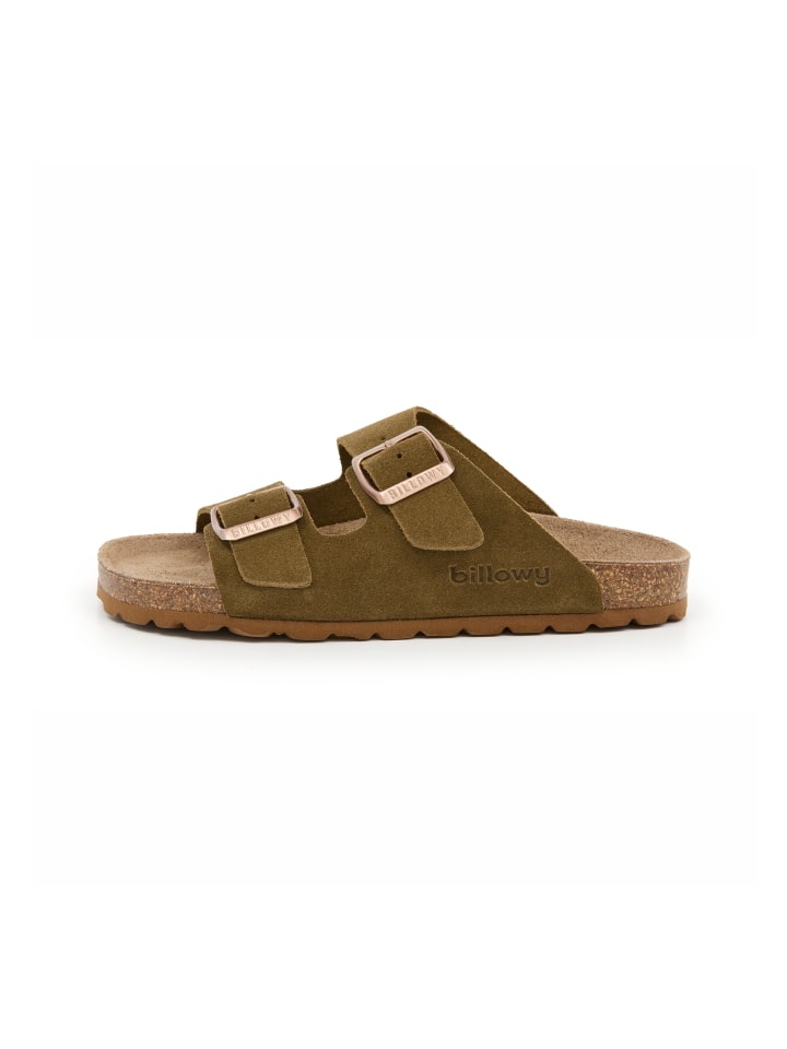 billowy Pantoletten  in khaki günstig kaufen