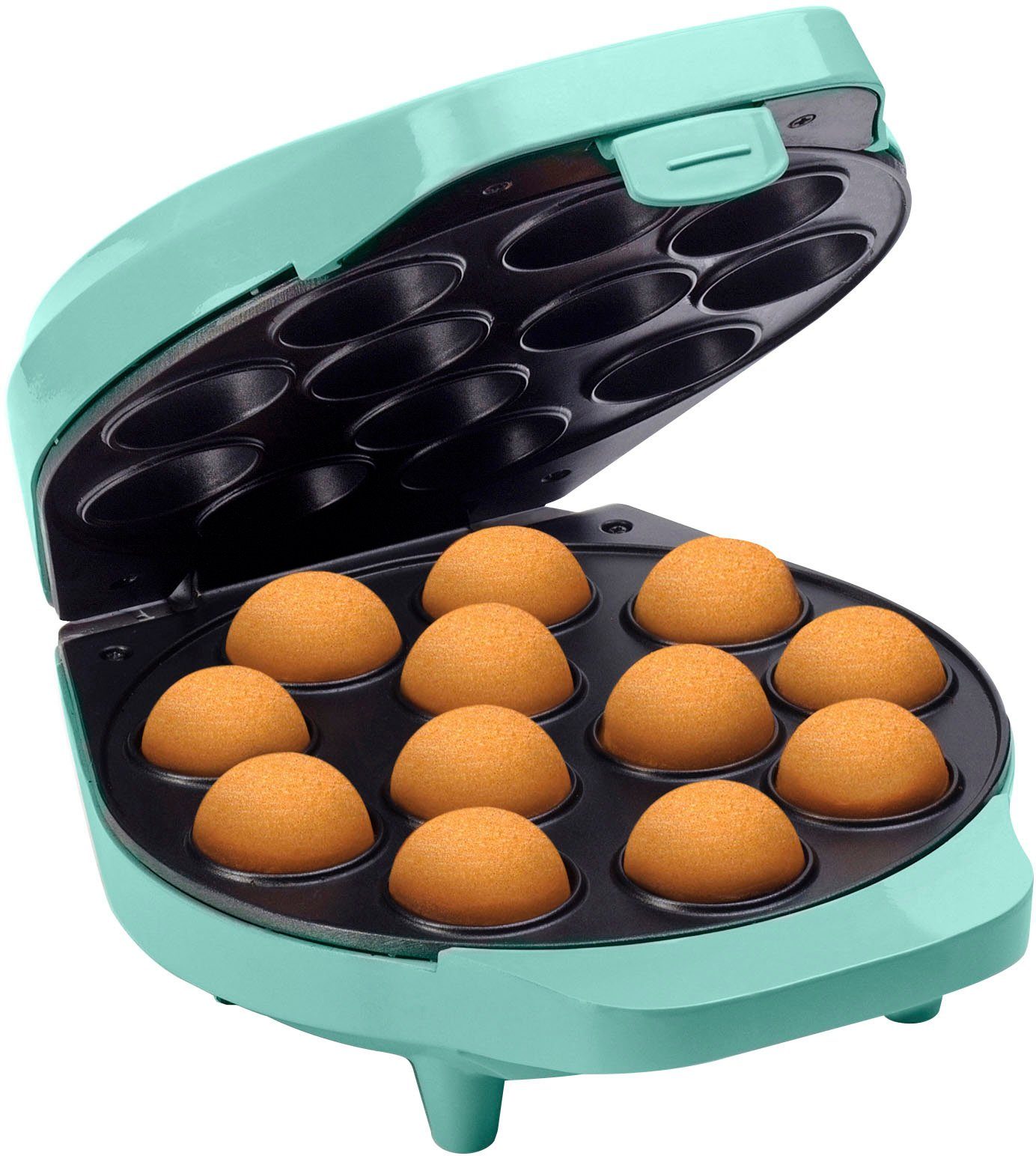 bestron Cakepop-Maker DCPM12, Retro Design, 700 W, inkl. Cake-Pop-Butler, Gabel, 12 Cake-Pop-Sticks, Antihaftbeschichtung