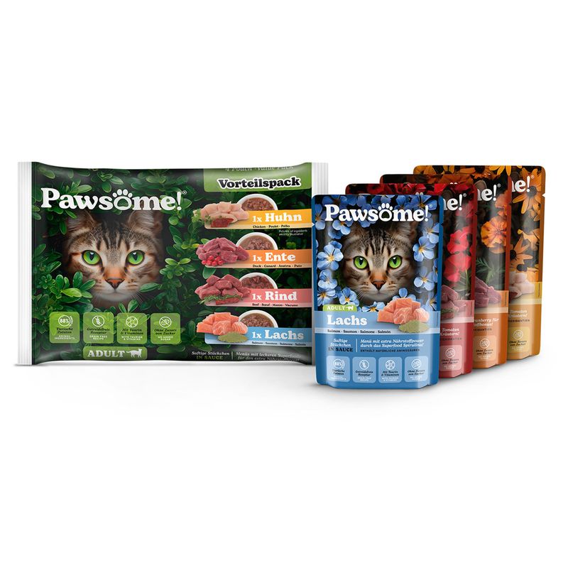 Sparpaket Pawsome Adult Cat 8 x 85 g zu TOP-Preisen
