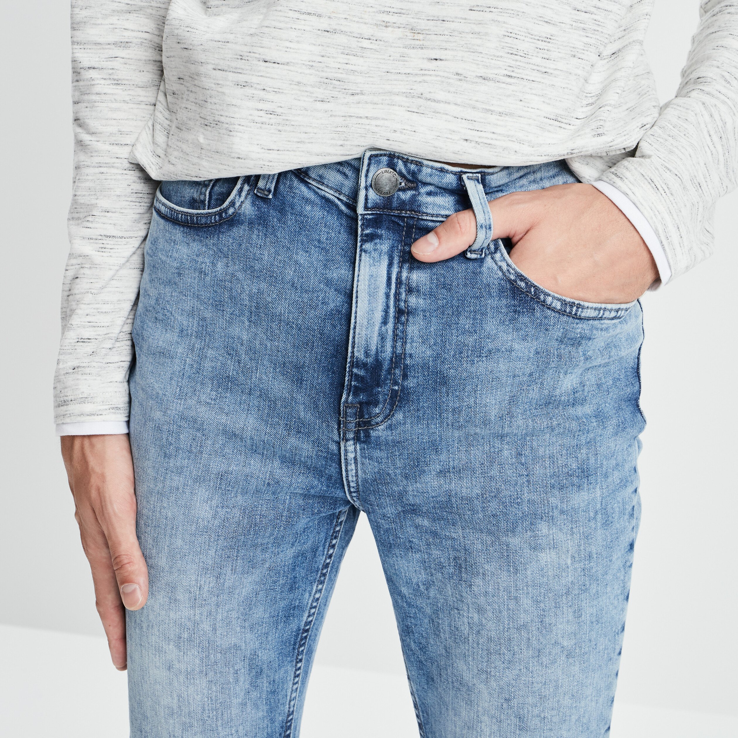 Jeans skinny denim triple stone homme | La Halle