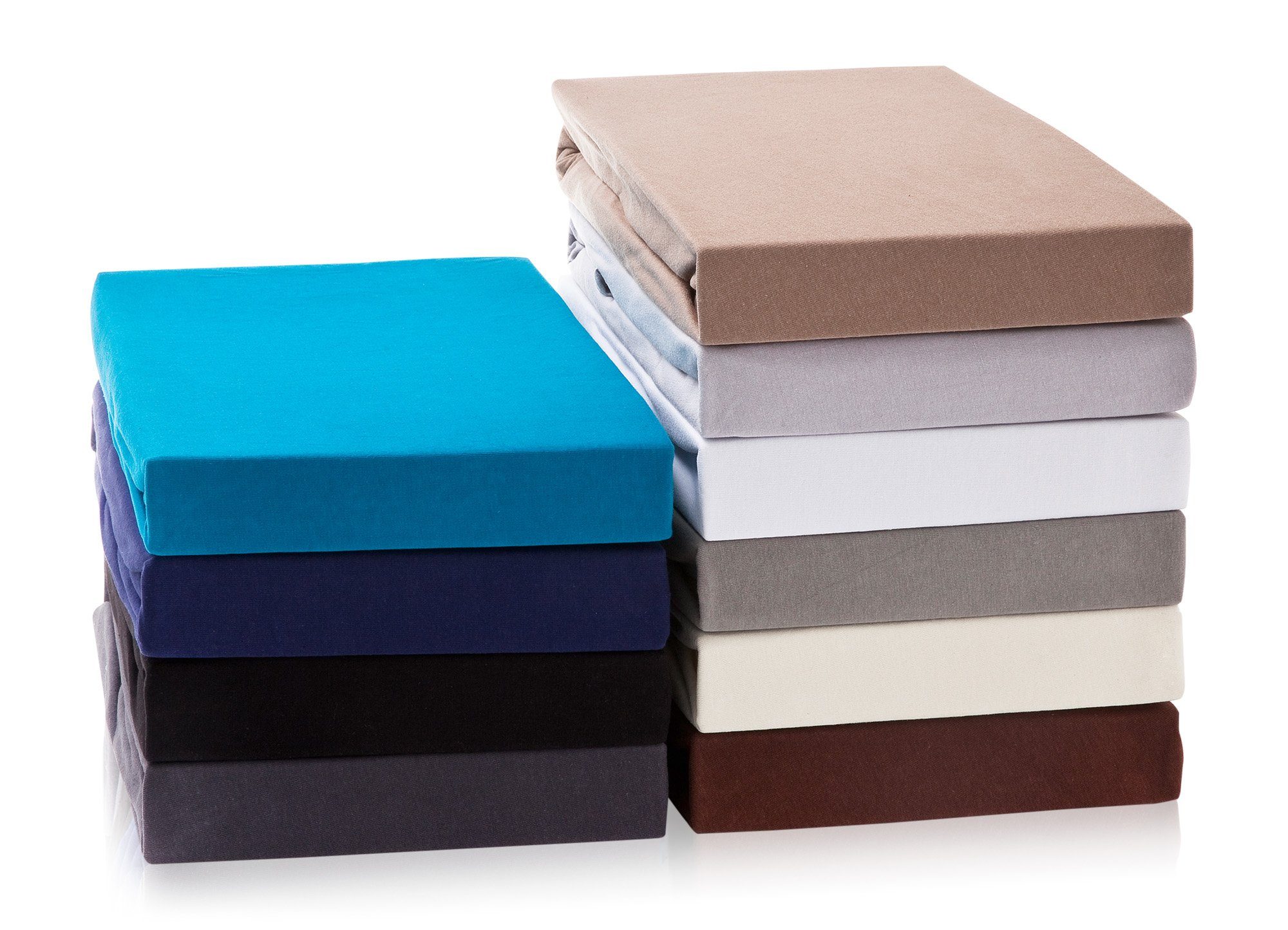Spannbettlaken Exclusive Spannbettlaken Spannbetttuch bis 25 cm Steghöhe, Bettlaken aus 100% Baumwolle, Premium Qualität - Feinste Baumwolle 160 g/m², Hometex Premium Textiles, Jersey, Gummizug: rundum