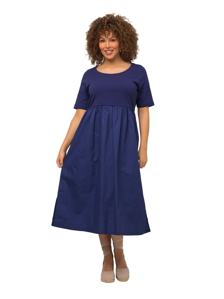 Ulla Popken Midikleid in mittelblau günstig kaufen