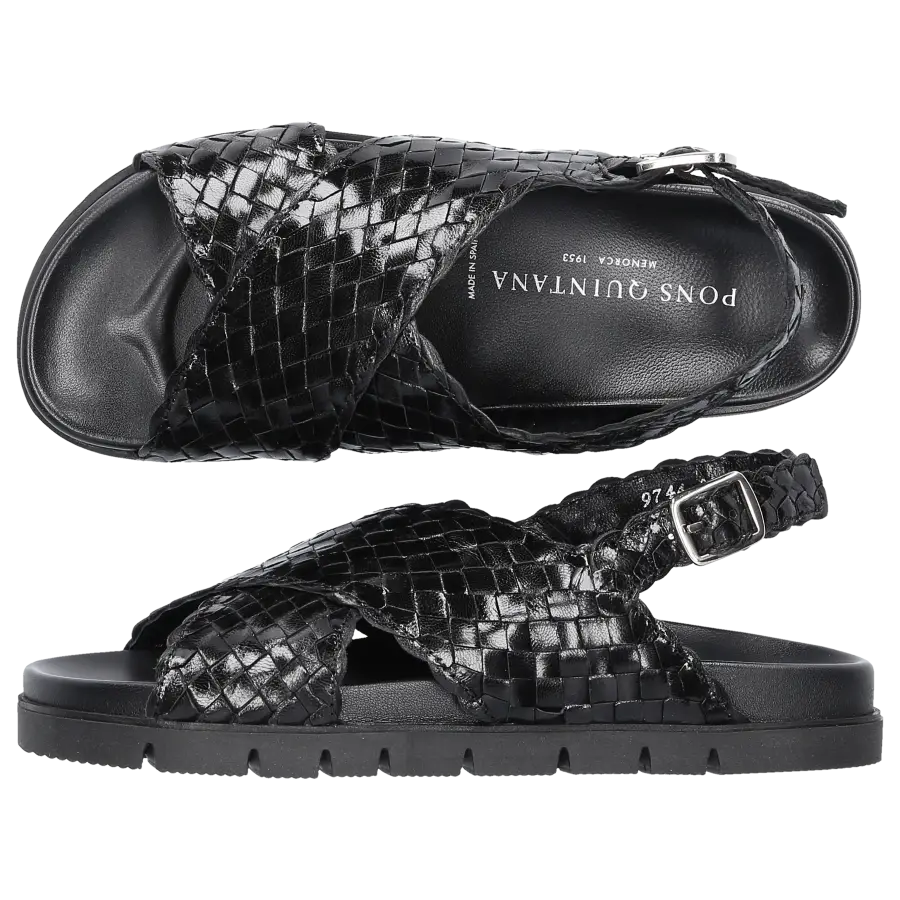 Pons Quintana - Sandalen CAIMAN Kalbsleder - schwarz