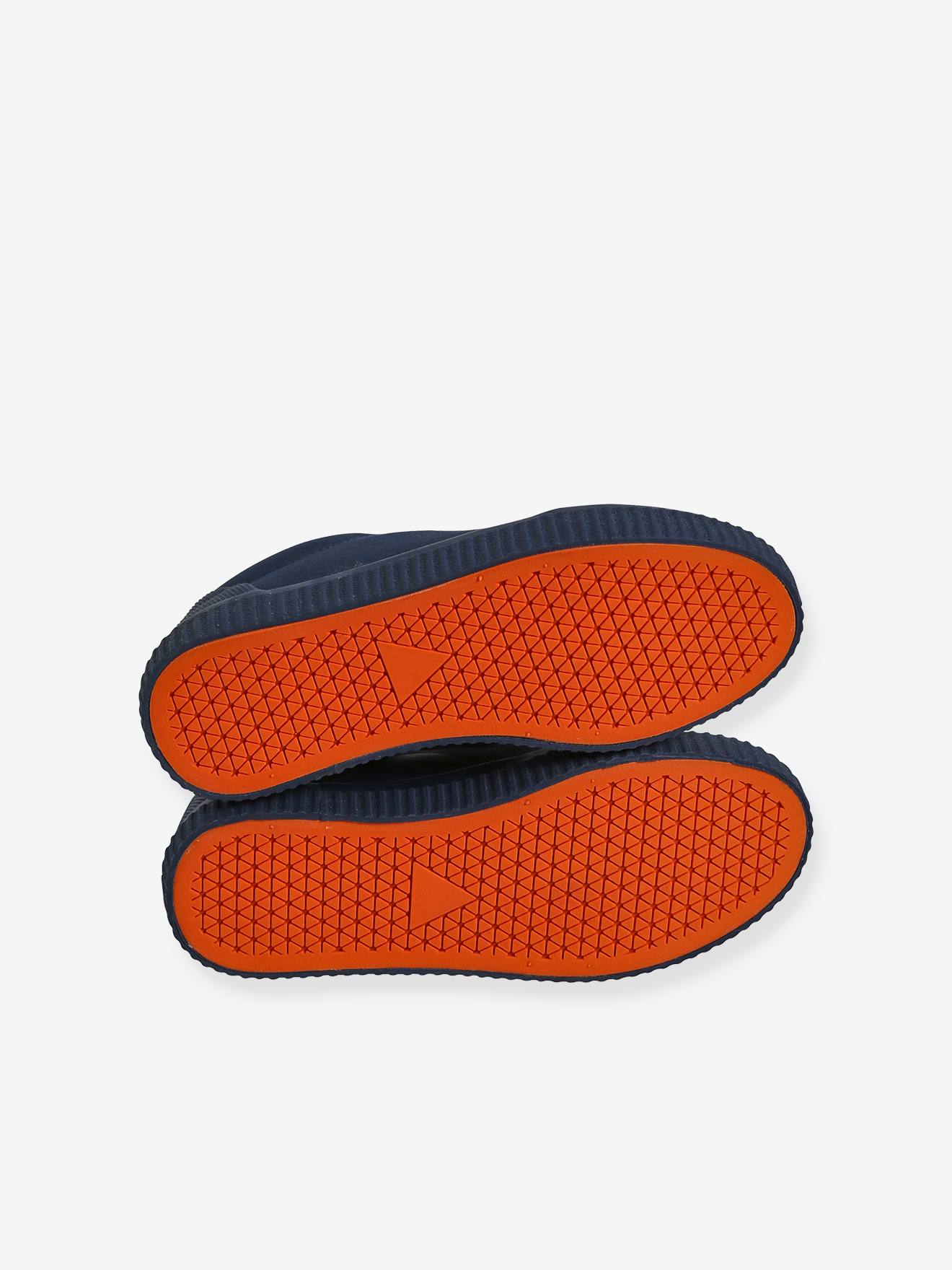 Vertbaudet Kinder Stoff-Sneakers mit Reißverschluss - marine