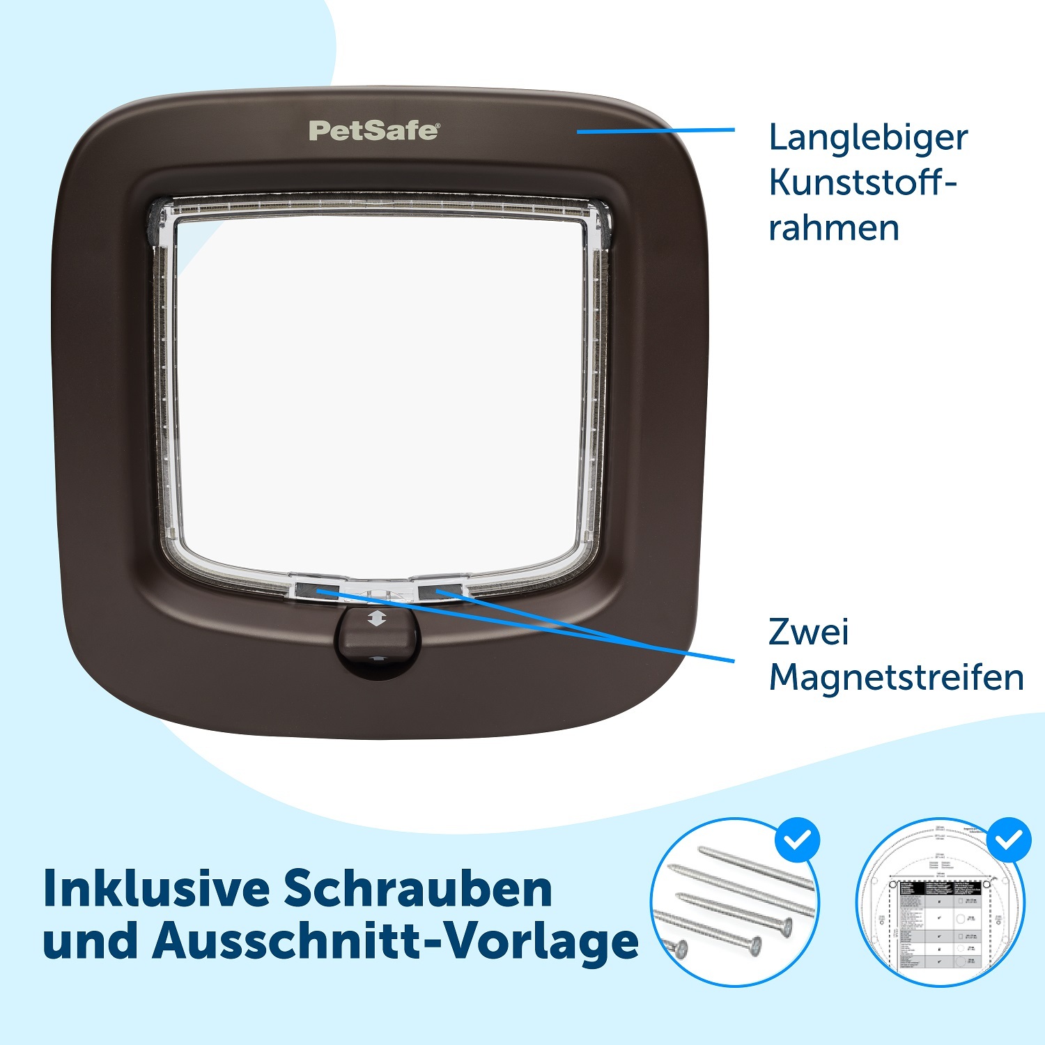 PetSafe Klappen & Türen PetSafe Katzenklappe mit manueller Verriegelung, Braun