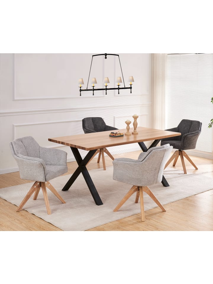 B&D Home Drehstuhl DAISY in Grau - (B)62 x (H)86 x (T)63 cm günstig kaufen onesize