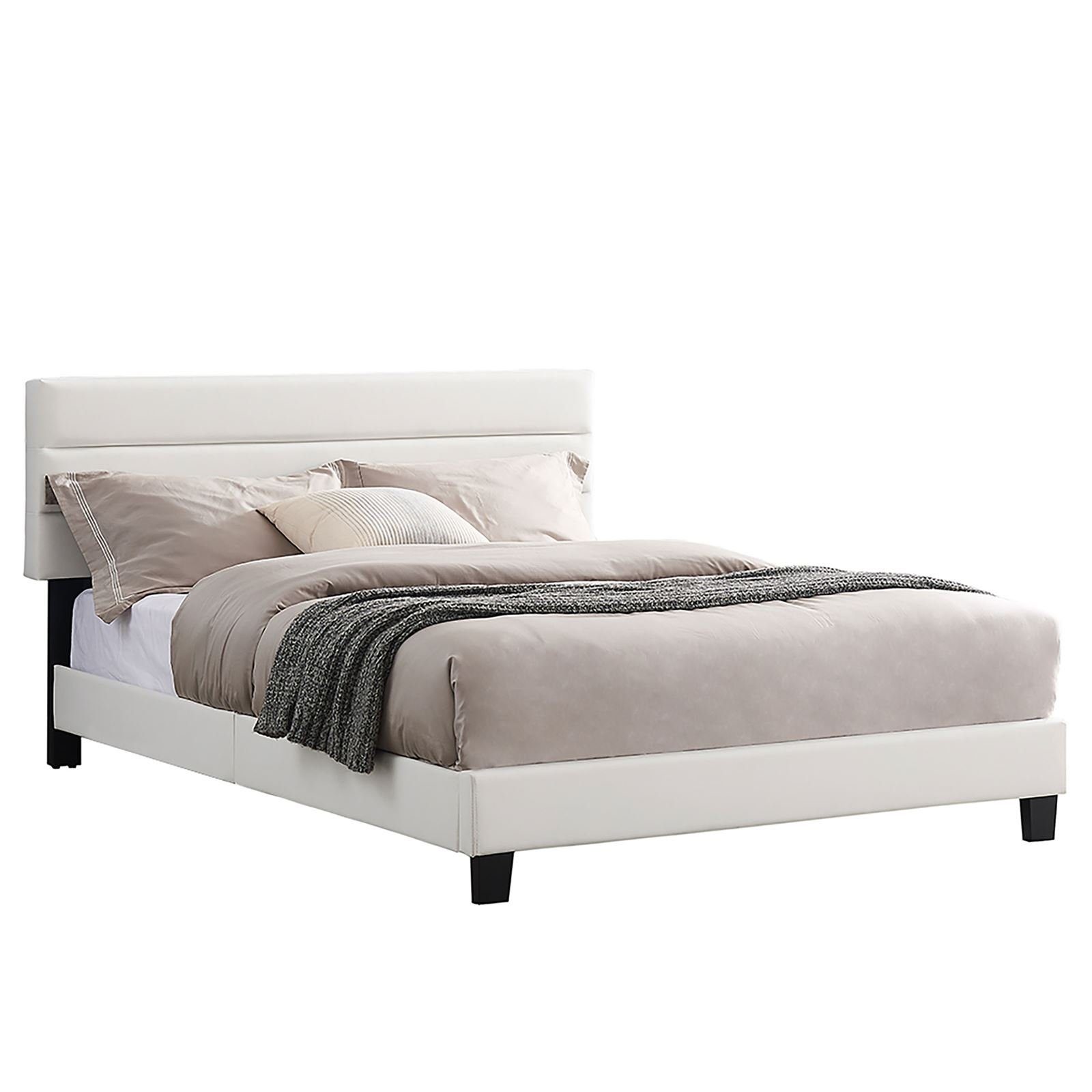 CARO-Möbel Polsterbett BEDFORD, Polsterbett 140x200 cm mit Kunstleder Bezug Bett inkl. Lattenrost