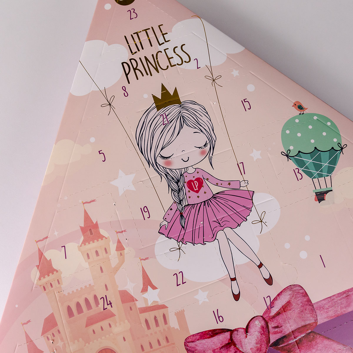 accentra Adventskalender LITTLE PRINCESS in diamantförmiger Box