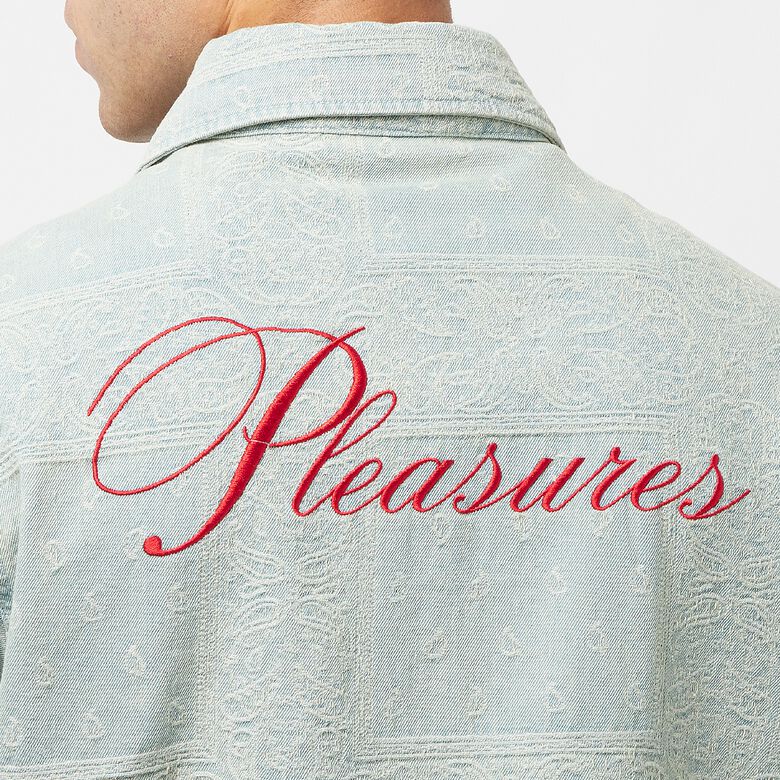 Pleasures Merit Denim Work Jacket light blue