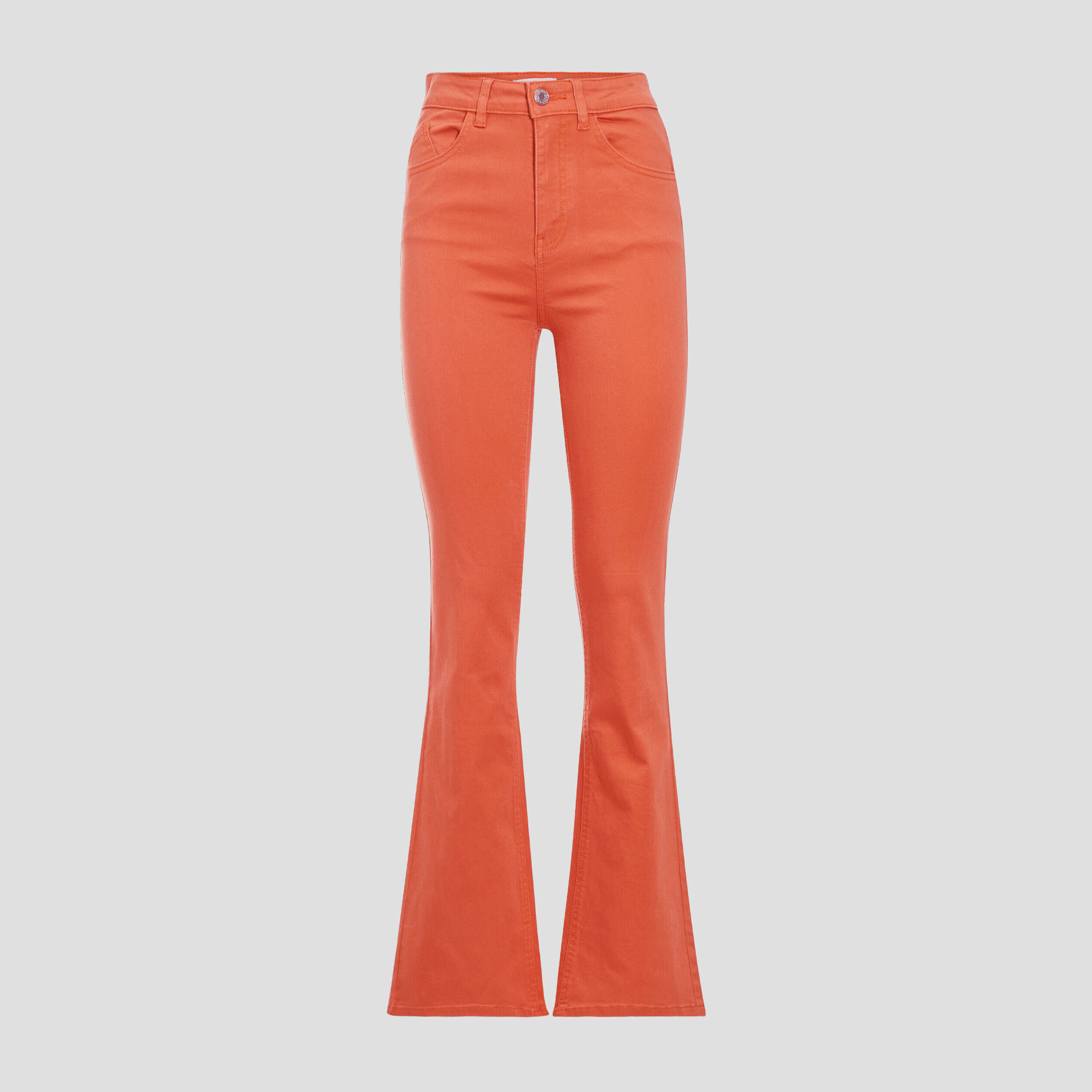 Jeans flare taille haute orange foncé femme | Cache Cache