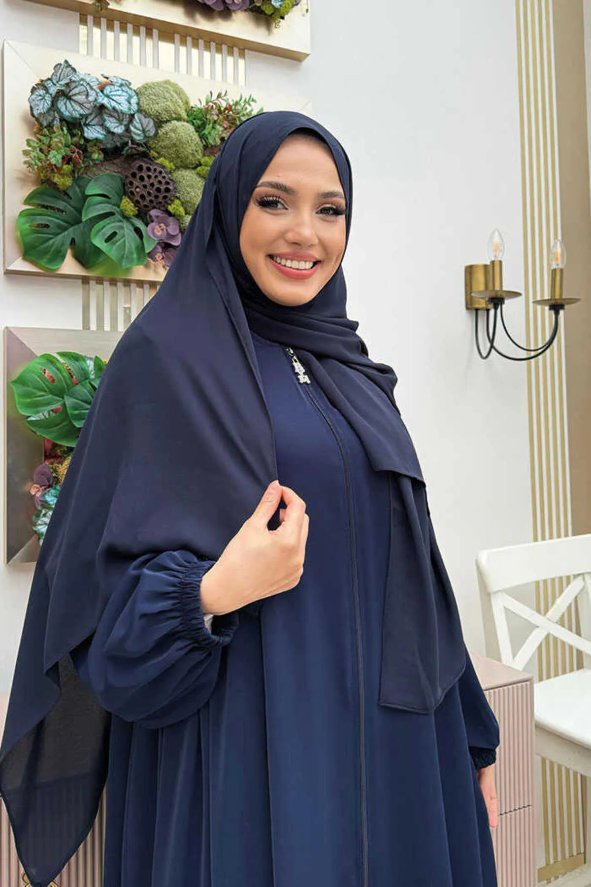 Bym Fashion  Cap & Abaya - Dunkelblau - Basic