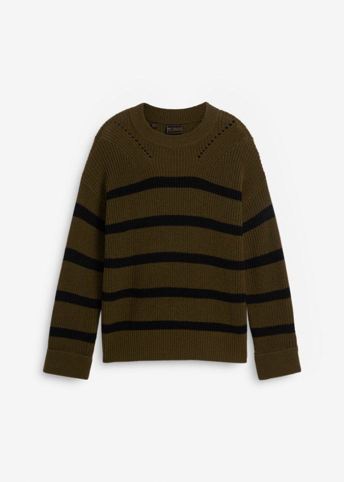 Wollpullover mit lockerer Passform