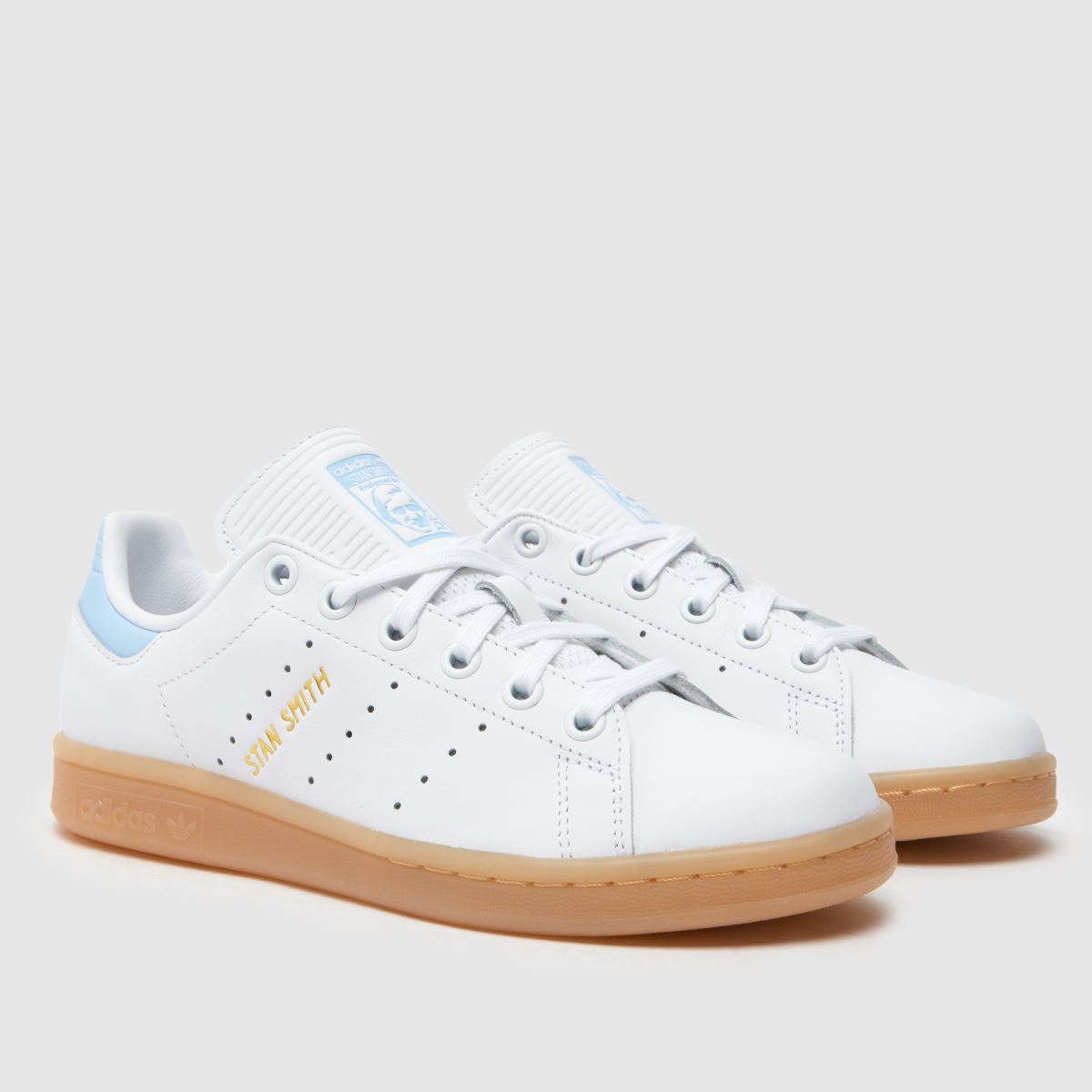 adidas fehér és kék Stan Smith gyerek edzőcipők