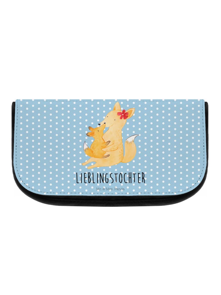 Mr. & Mrs. Panda Kosmetiktasche Fuchs Mama mit Spruch in Blau Pastell günstig kaufen onesize