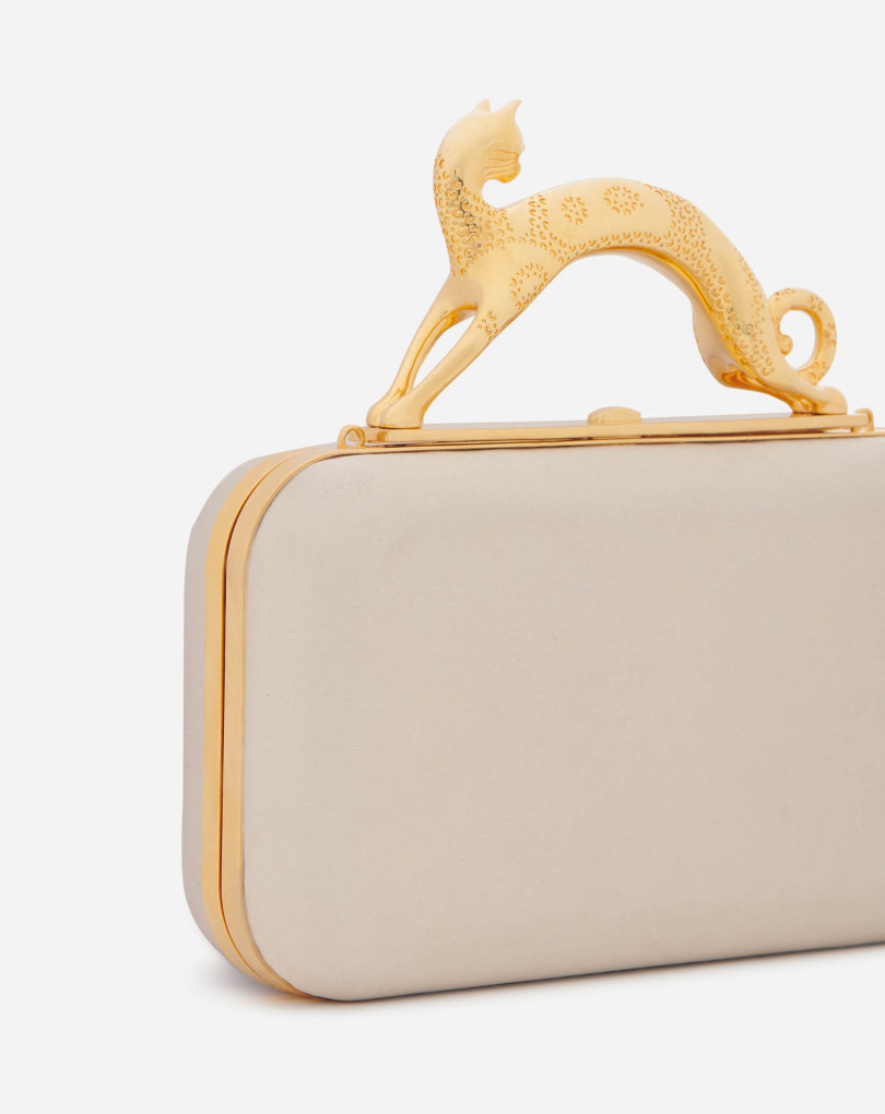 MINAUDIERE CHAT EN SATIN