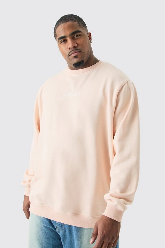 Plus Basic Rundhals Homme Sweatshirt