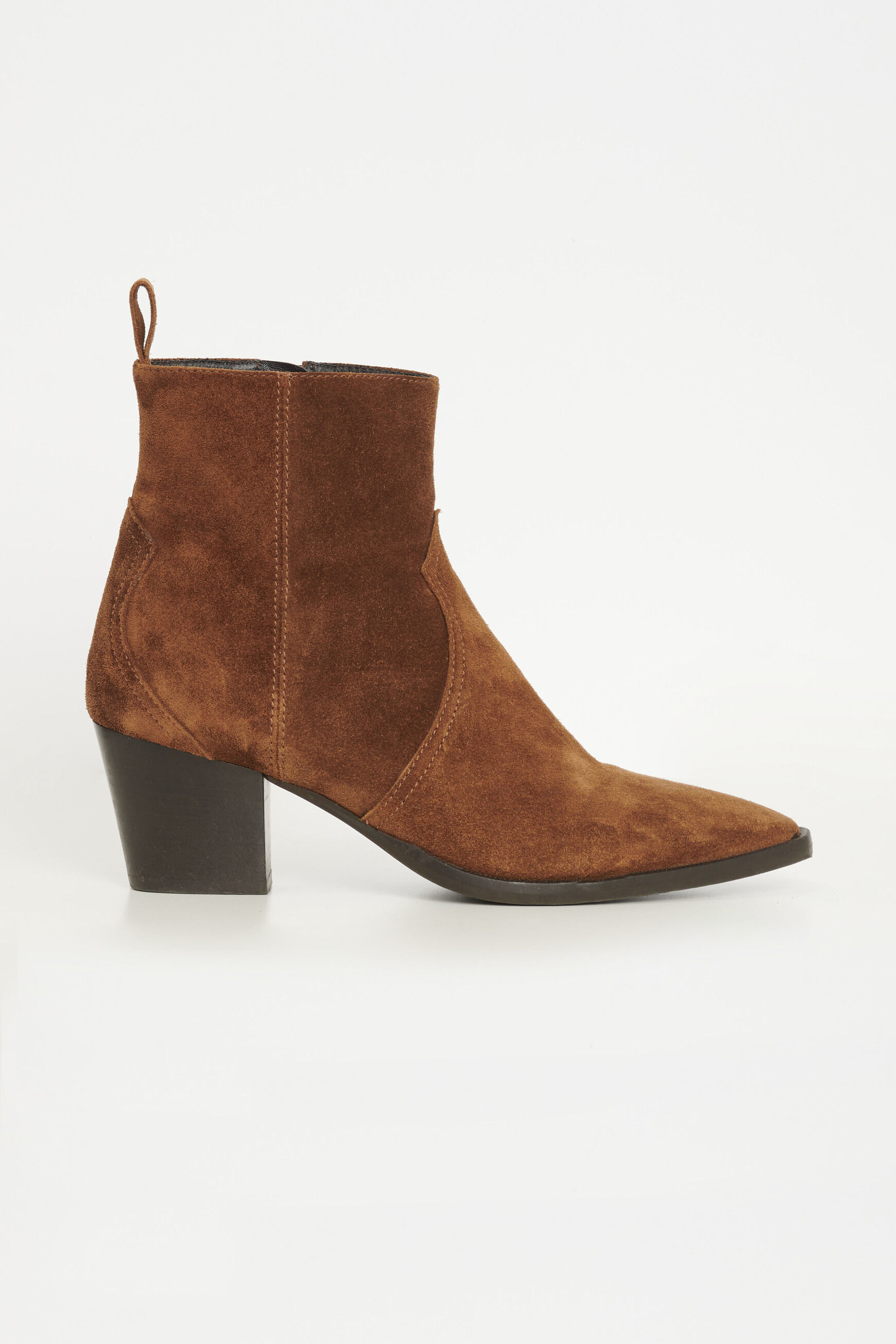 bottines ludmina 100% cuir marron femme