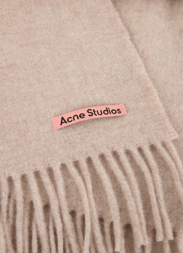 Μάλλινο κασκόλ με κρόσσια Acne Studios 190 x 30 εκ.