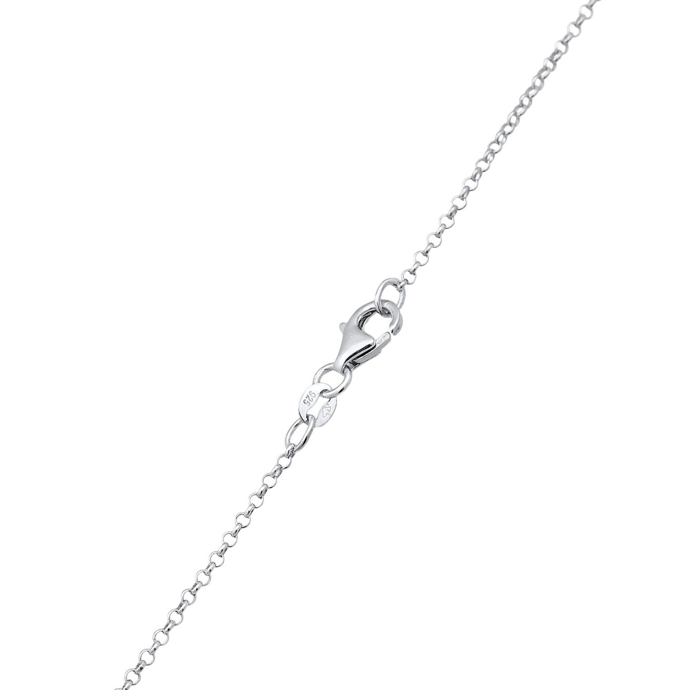 Elli Elli Collier Femmes Pendentif Rond Classique avec Perle Synthétique en Argent 925 collier
