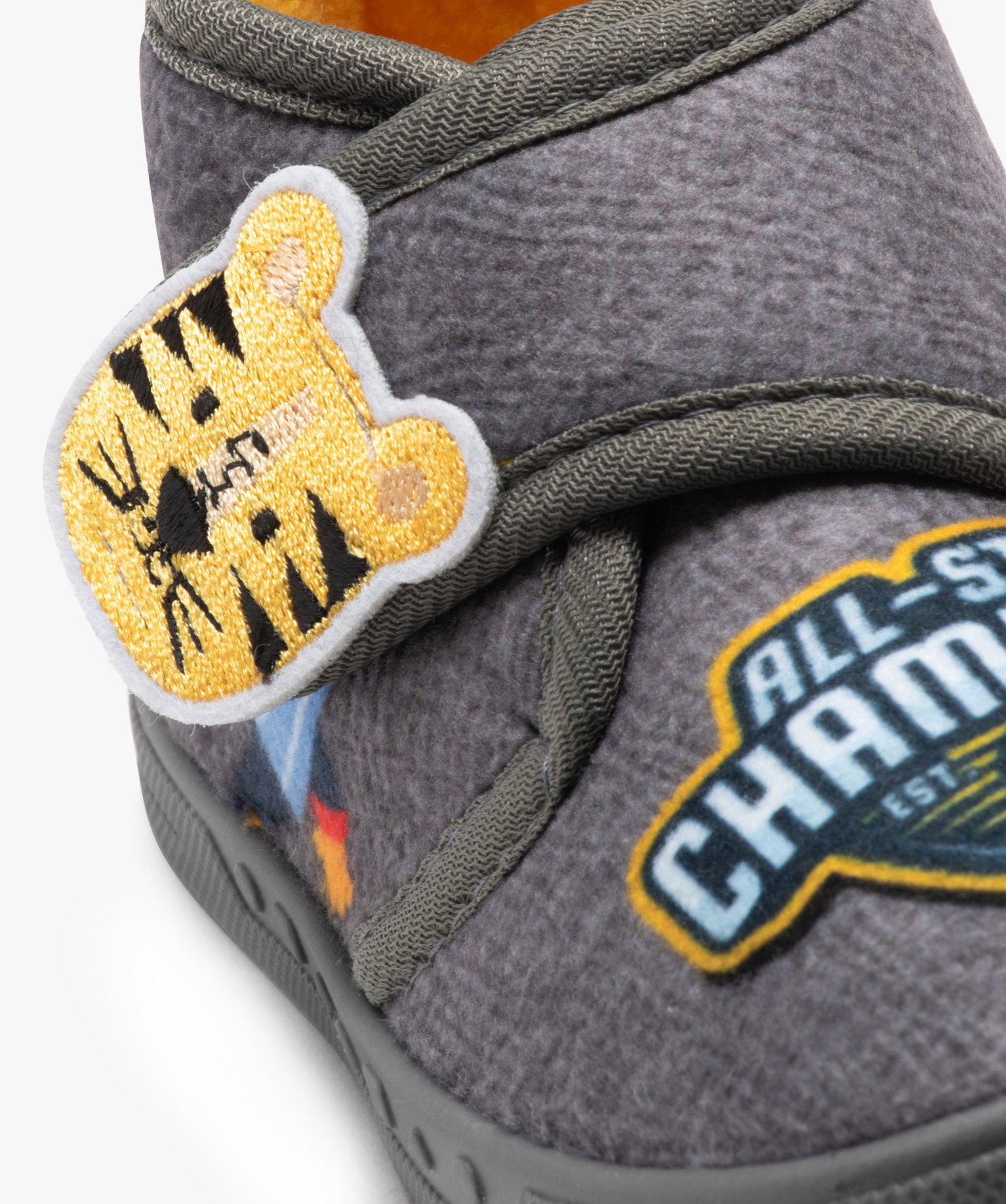 Chaussons bébé Garçon à scratch tête de chat - Beppi gris | GEMO