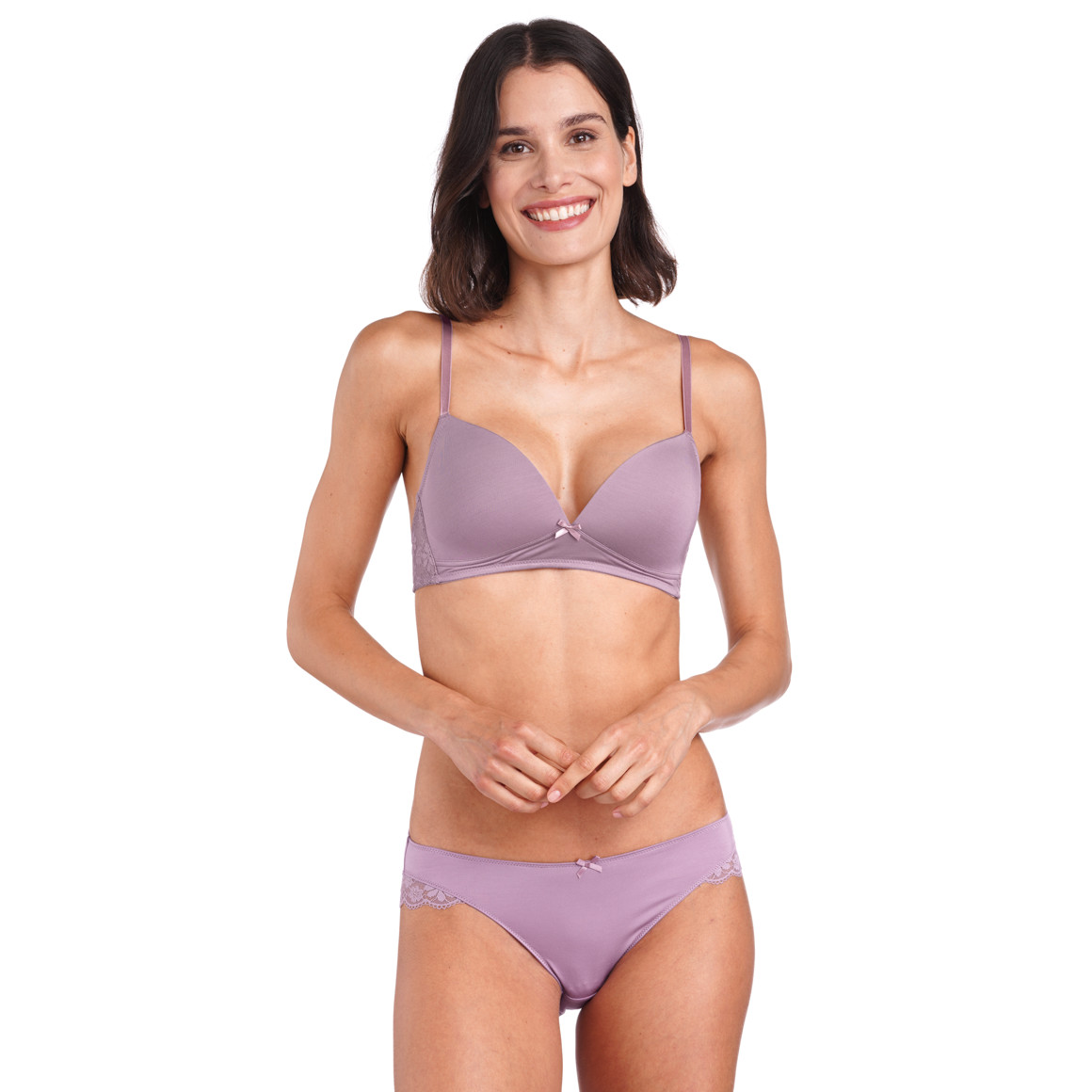 2 Damen Soft-BHs mit Spitze