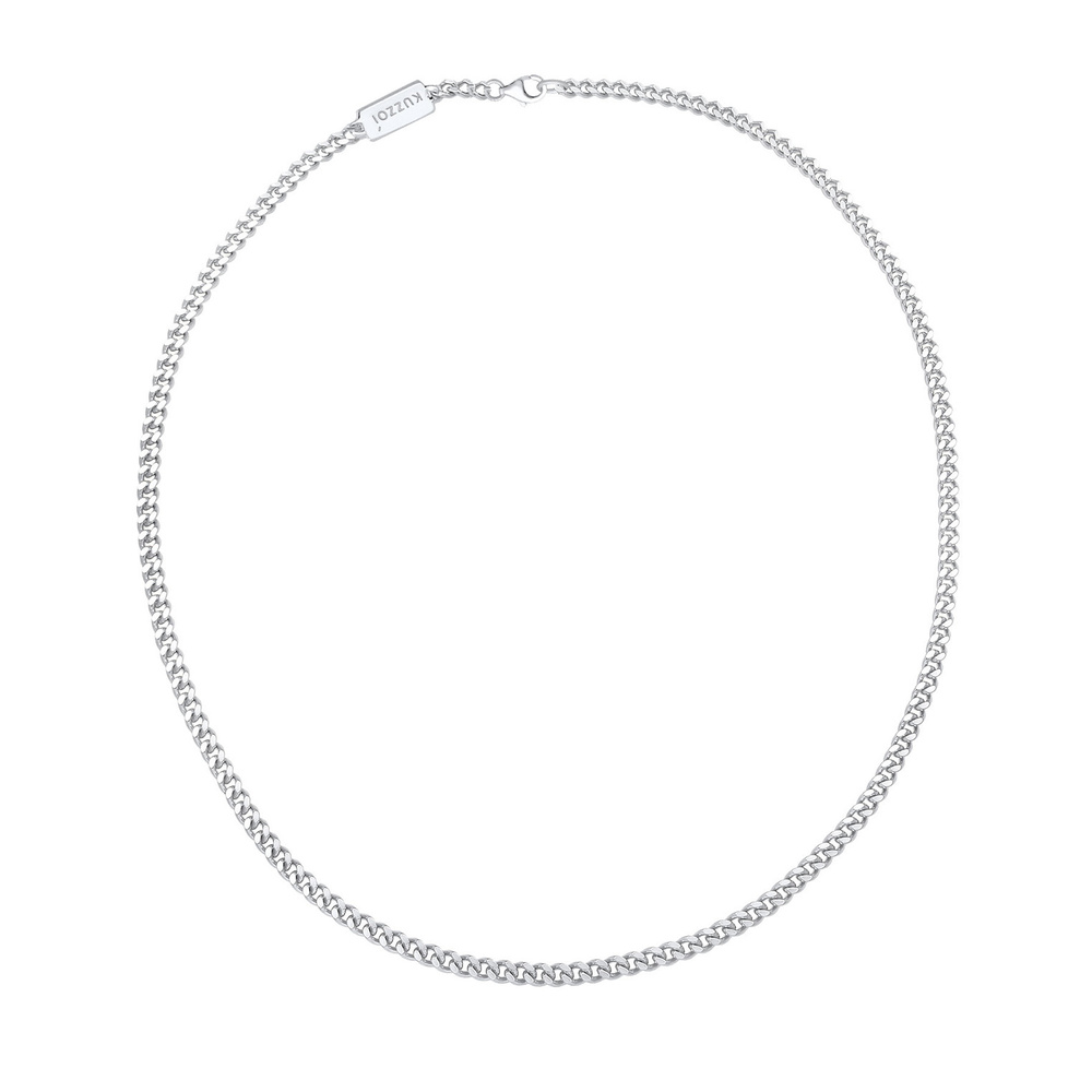 KUZZOI KUZZOI Collier Chaîne de Réservoirs Basic Minimal Massif Collier Homme - (925/100 collier