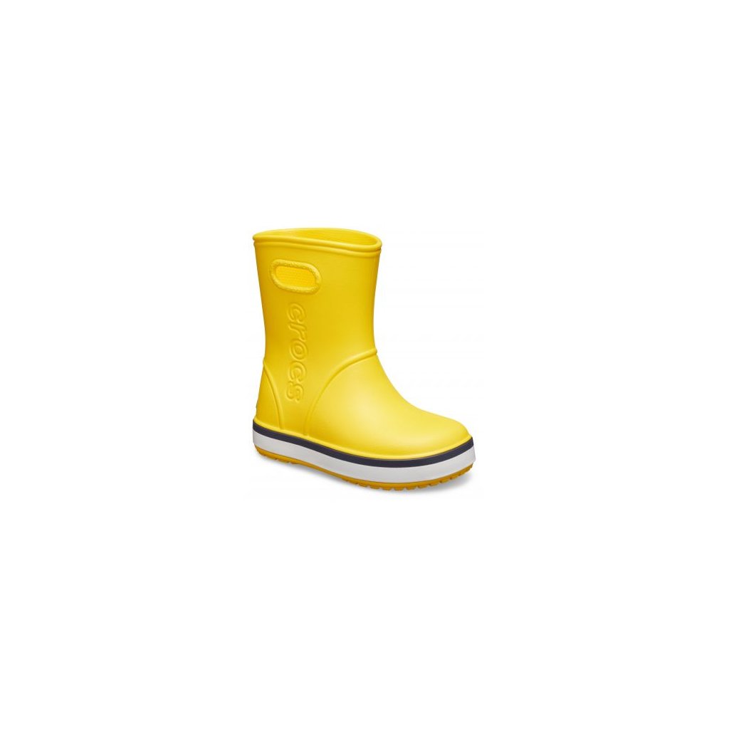 Crocs Crocsband Rain Boot Yellow / Navy Gummistiefel