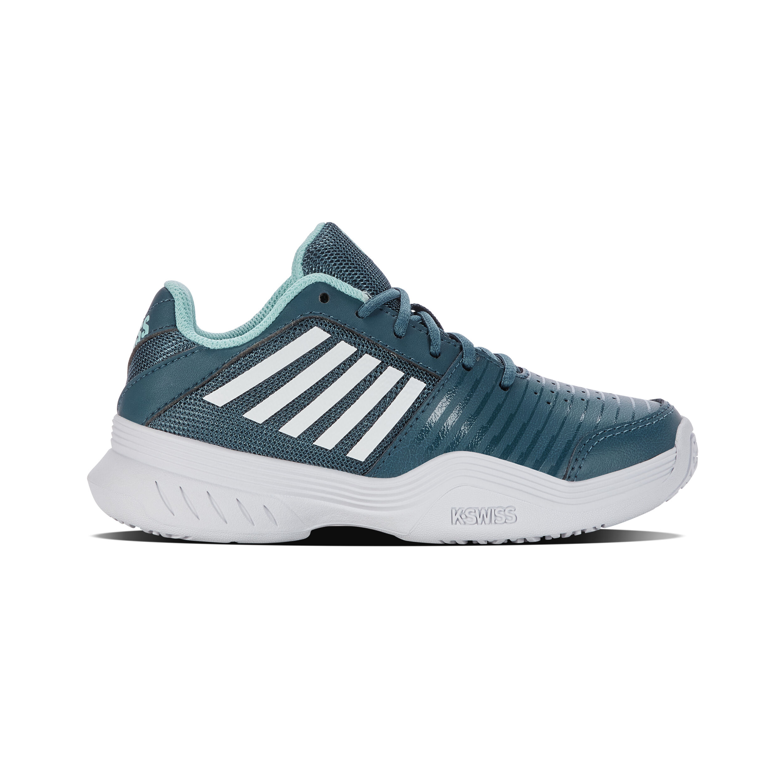 Court Express Omni Allcourtschuh Kinder - Petrol, Weiß
