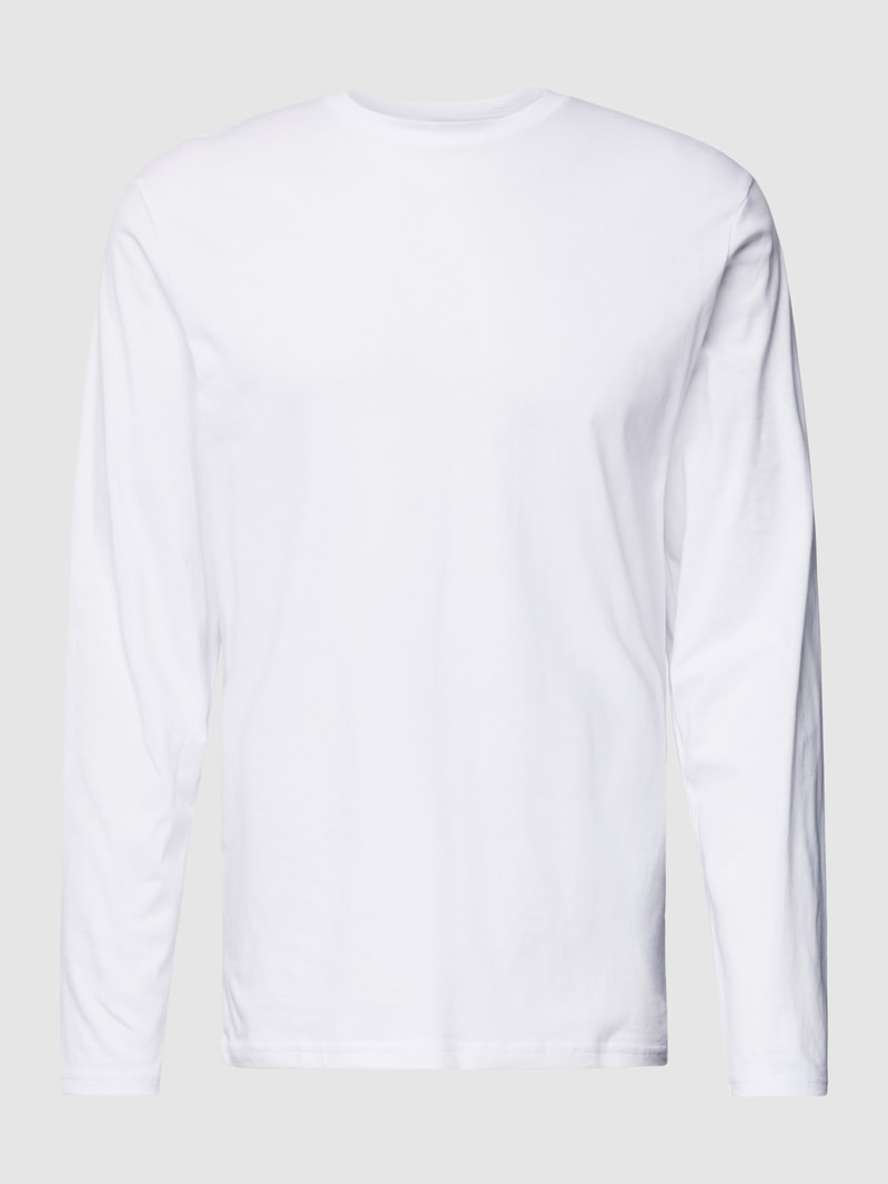 Longsleeve mit Rundhalsausschnitt in weiß