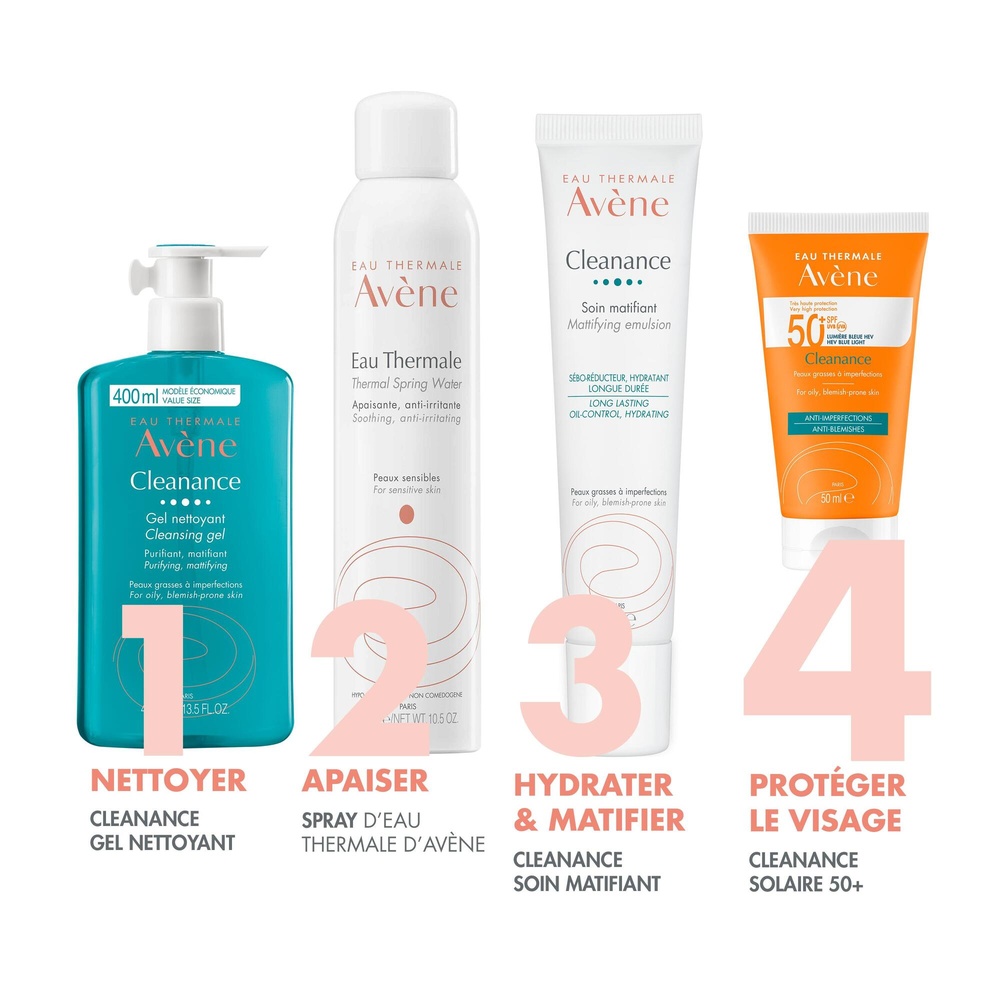 Avène Eau Thermale Avène Solaire Cleanance 50+  Peaux grasses à imperfection 50ml Fluide solaire