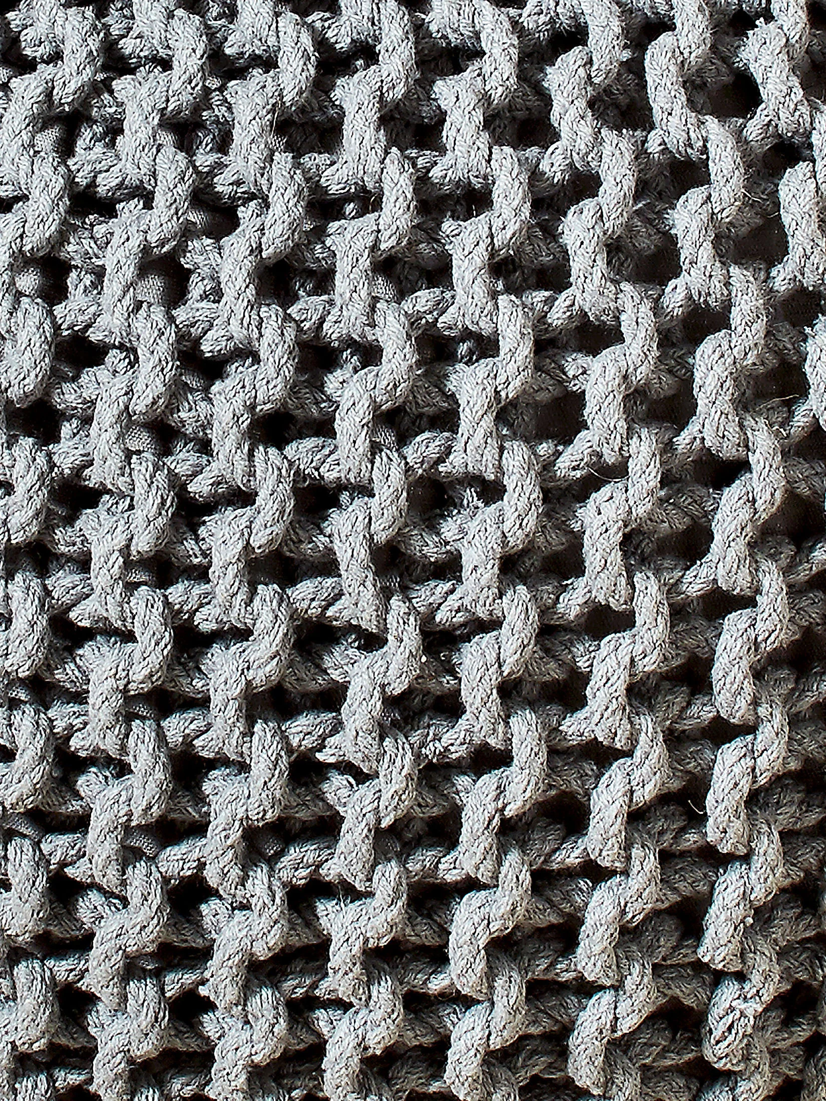 Kiruna Strick-Pouf, Creme