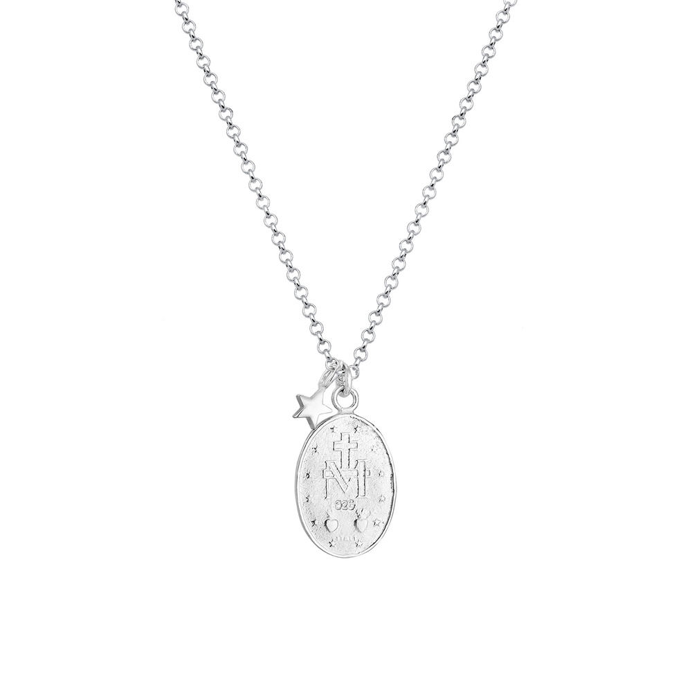 Elli Elli Collier Femme Pendentif Image de la Marianne Unie en Argent Sterling 925 Bijoux