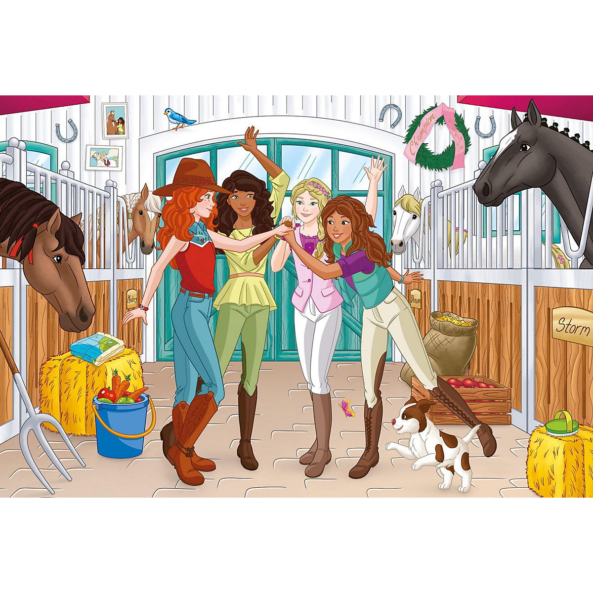 Puzzle-Box Schleich Horse Club, 2x60, 2x100 Teile im Metallkoffer