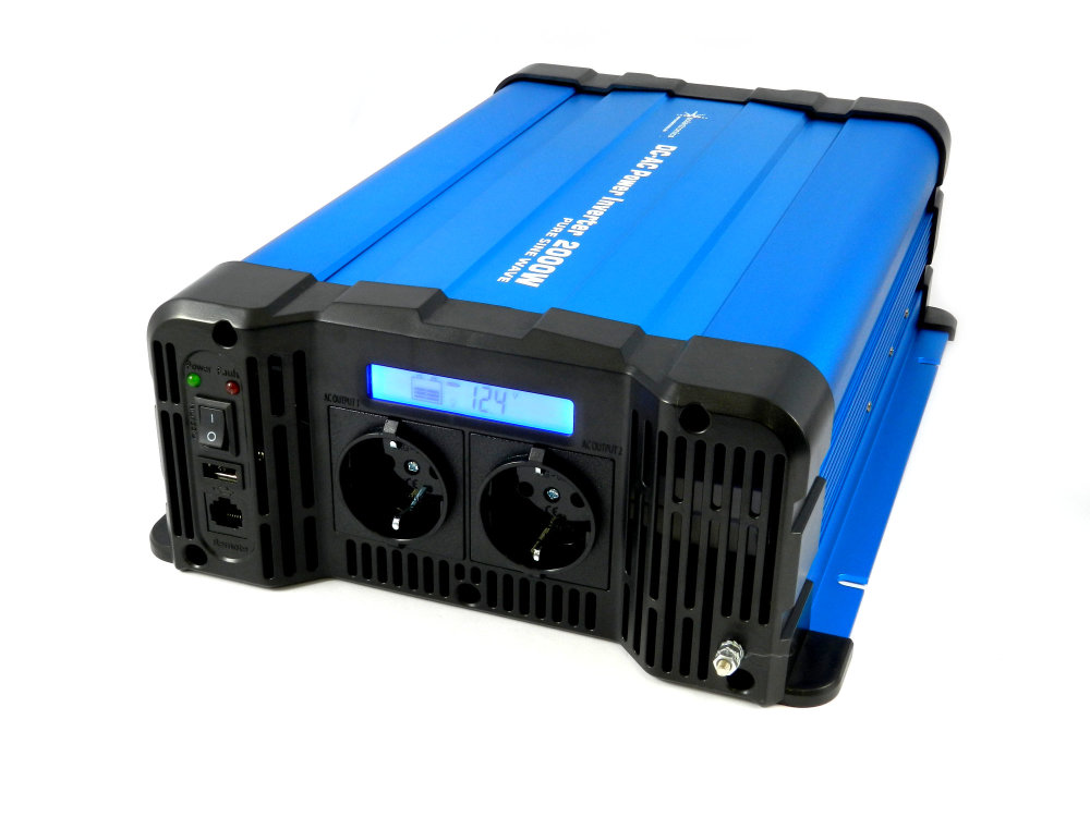 Solartronics Spannungswandler FS2000D12V 2000W/4000W reiner Sinus mit Display