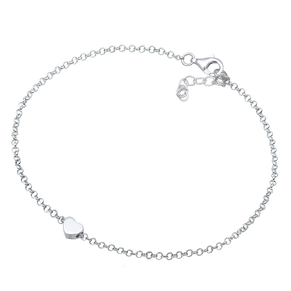 Elli Elli by Julie & Grace Bracelet Dames avec Pendentif Coeur Basic en Argent Sterlin Bracelet