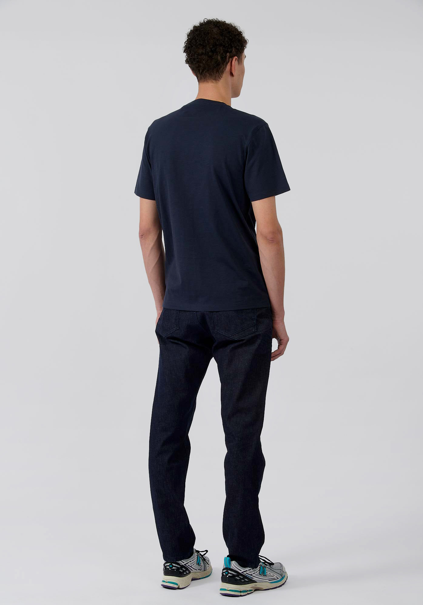BAZZI  T-shirt bleu Homme en 100% coton bio
