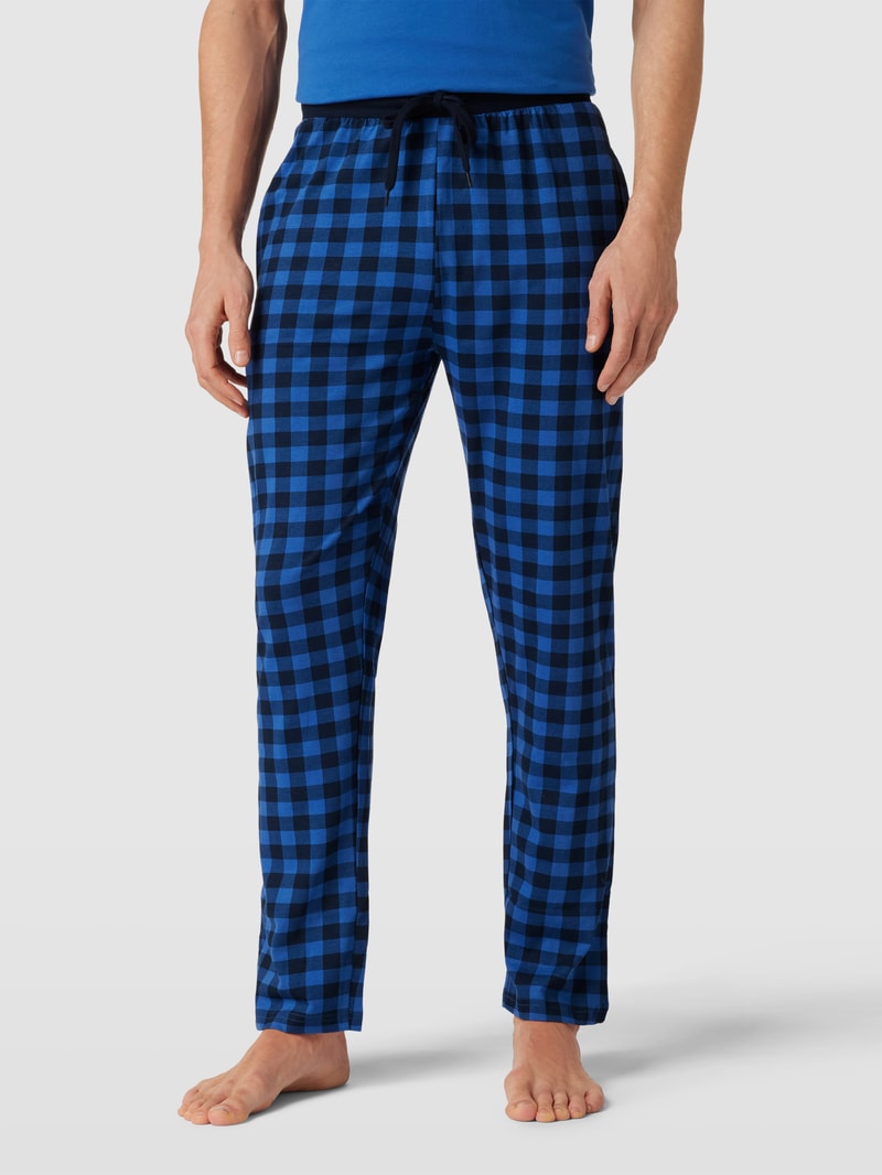 Pyjama-Hose mit Allover-Muster in blau